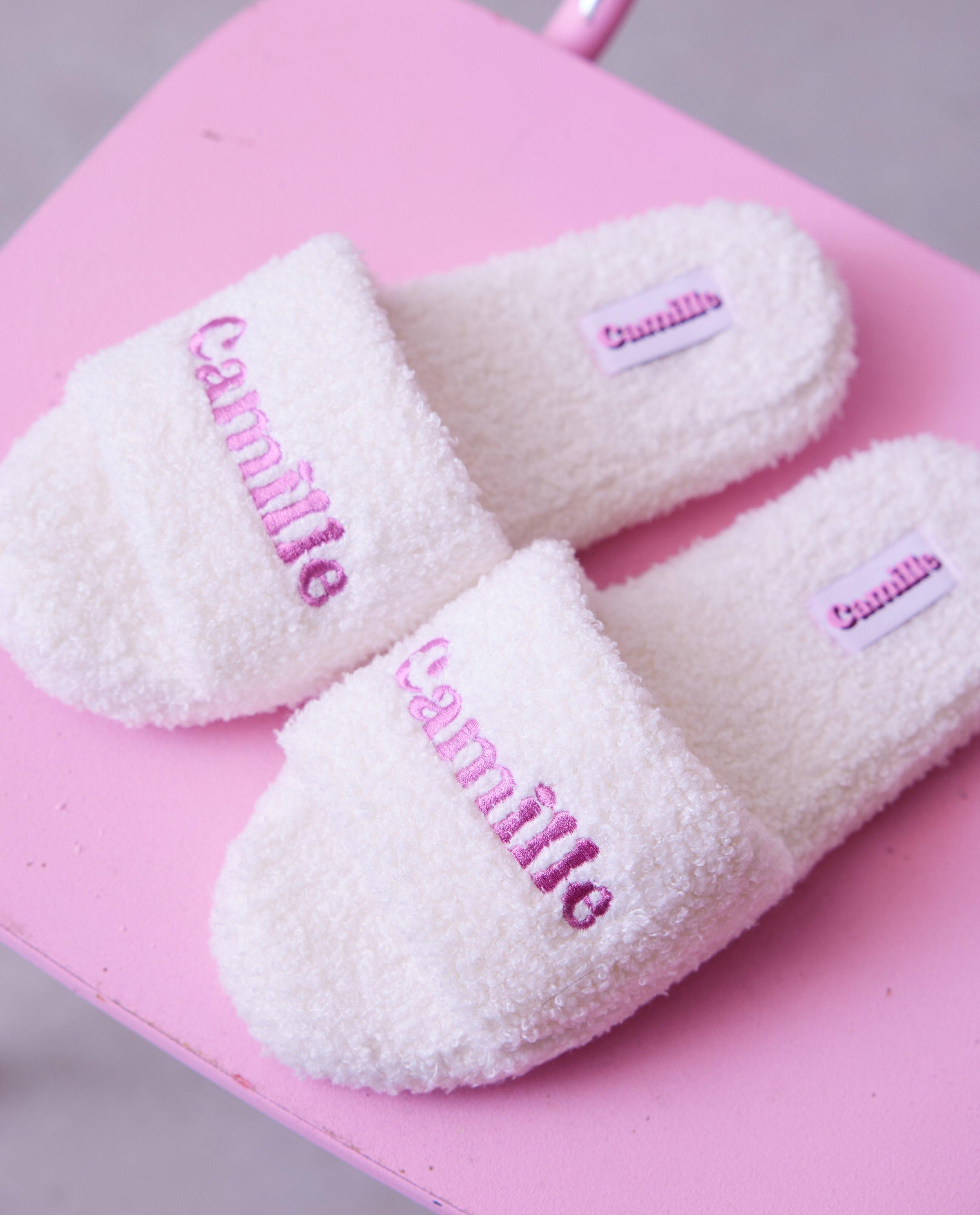 Slippers met bouclé, maat 31-40 - null - CAMILLE