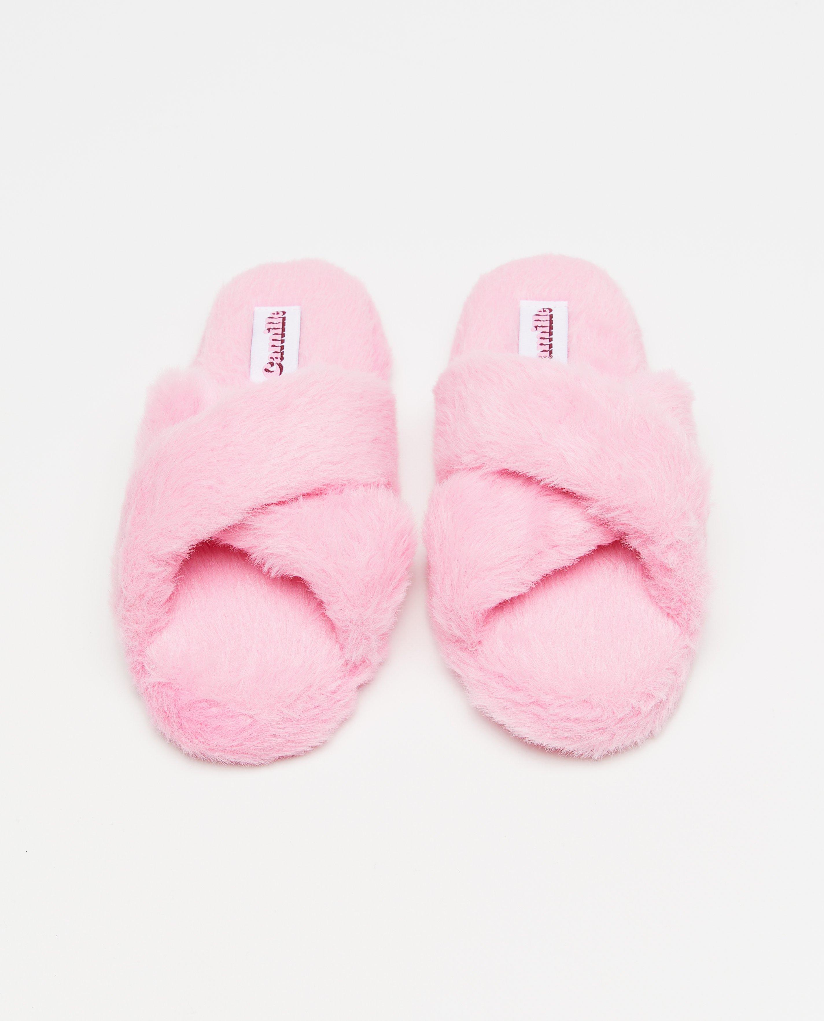 Tongs duveteux, pointure 31-40 - D&eacute;tails du produit - rose clair - image num&eacute;ro 3