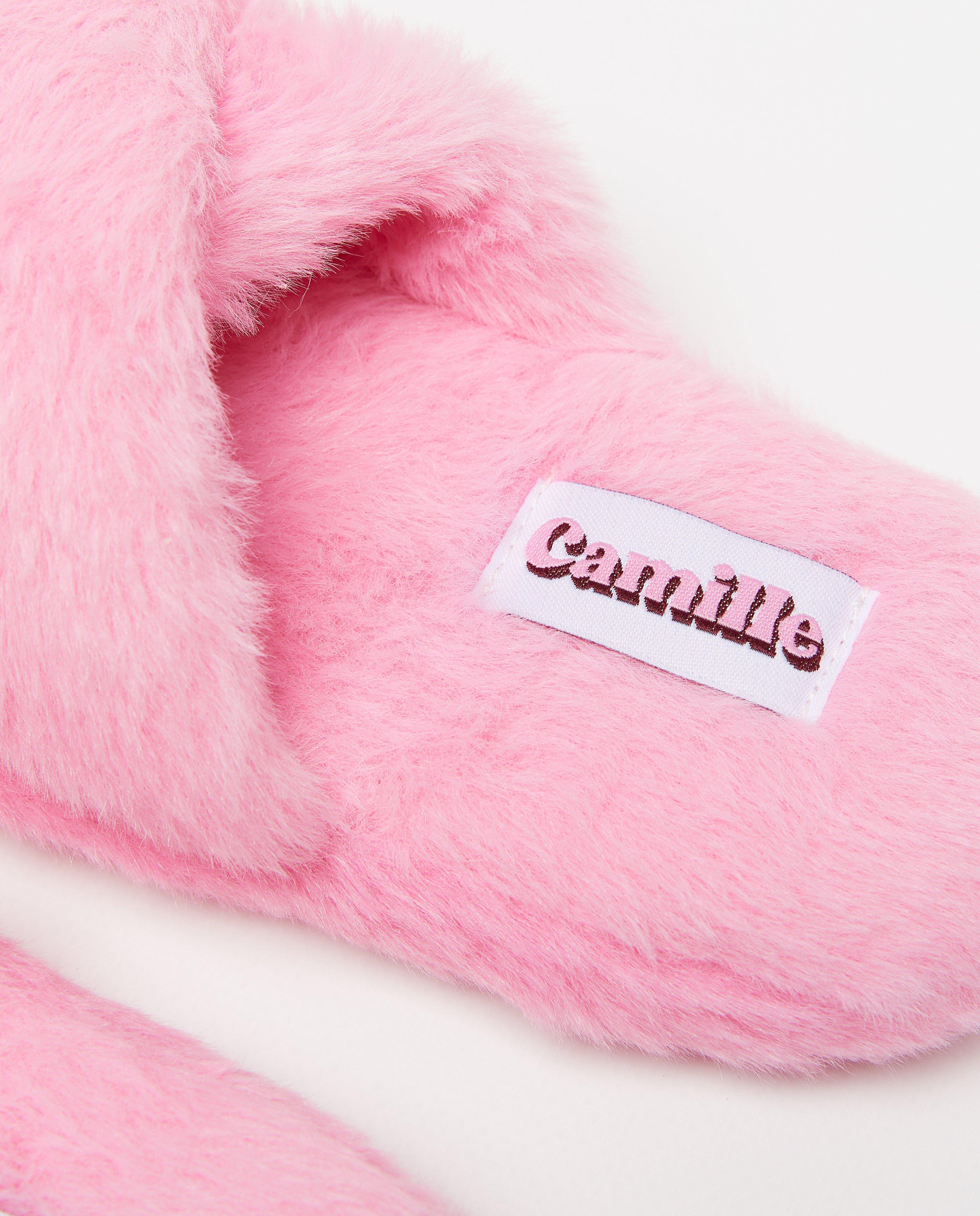 Tongs duveteux, pointure 31-40 - D&eacute;tails du produit - rose clair - image num&eacute;ro 5