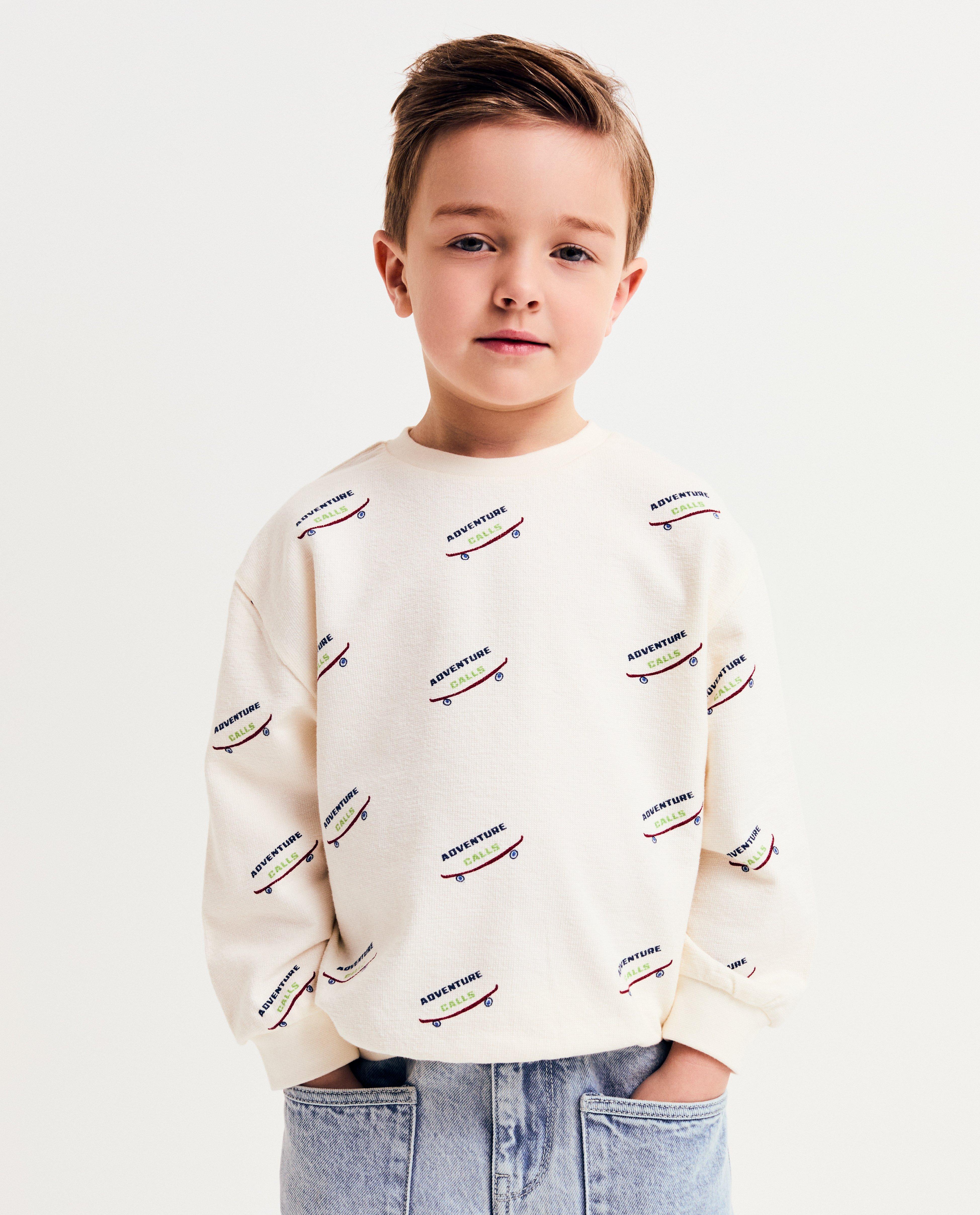Sweater met print skateboards - null - Hampton Bays