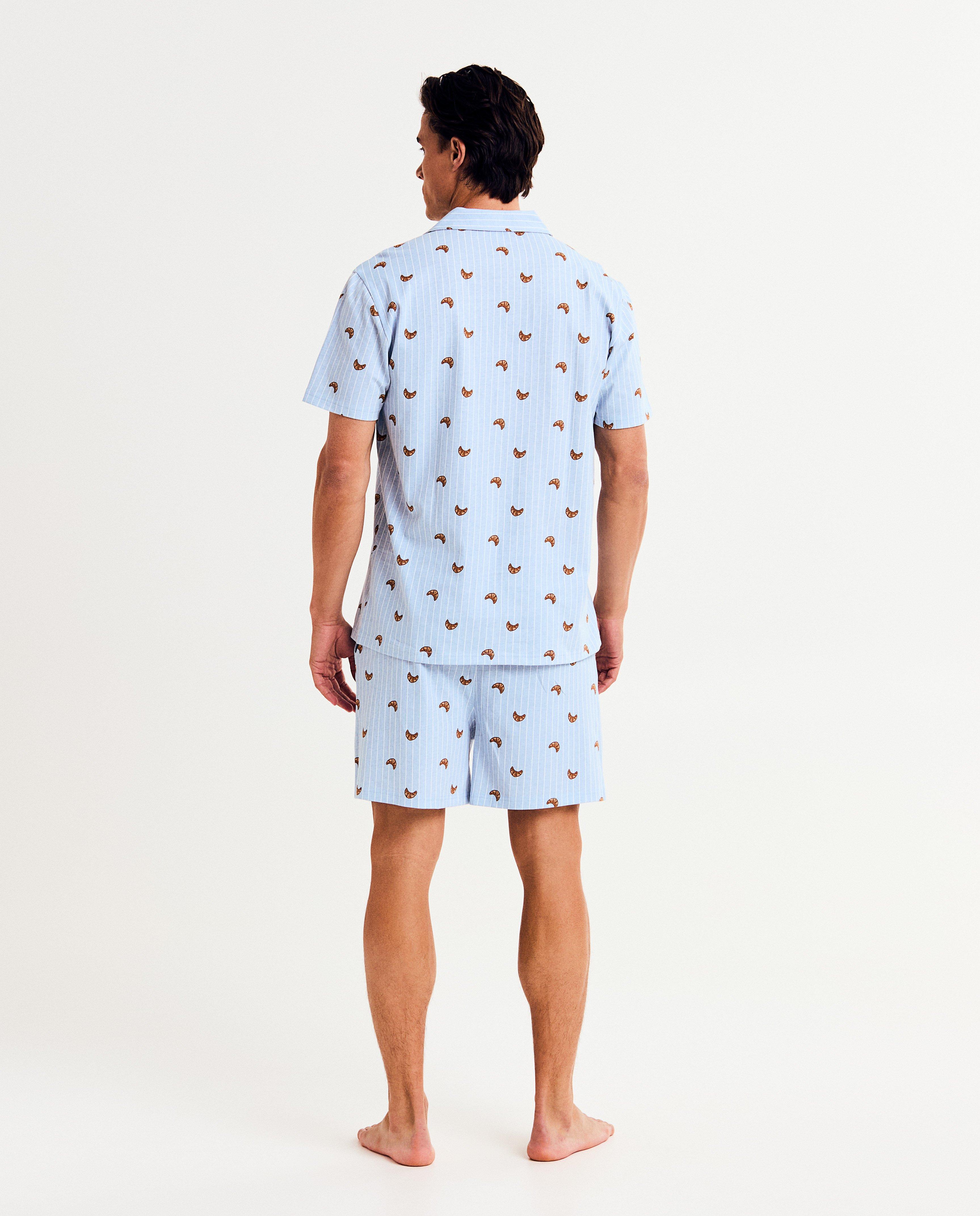 Nachtkleding - Pyjama met print croissants, unisex, S-XXL