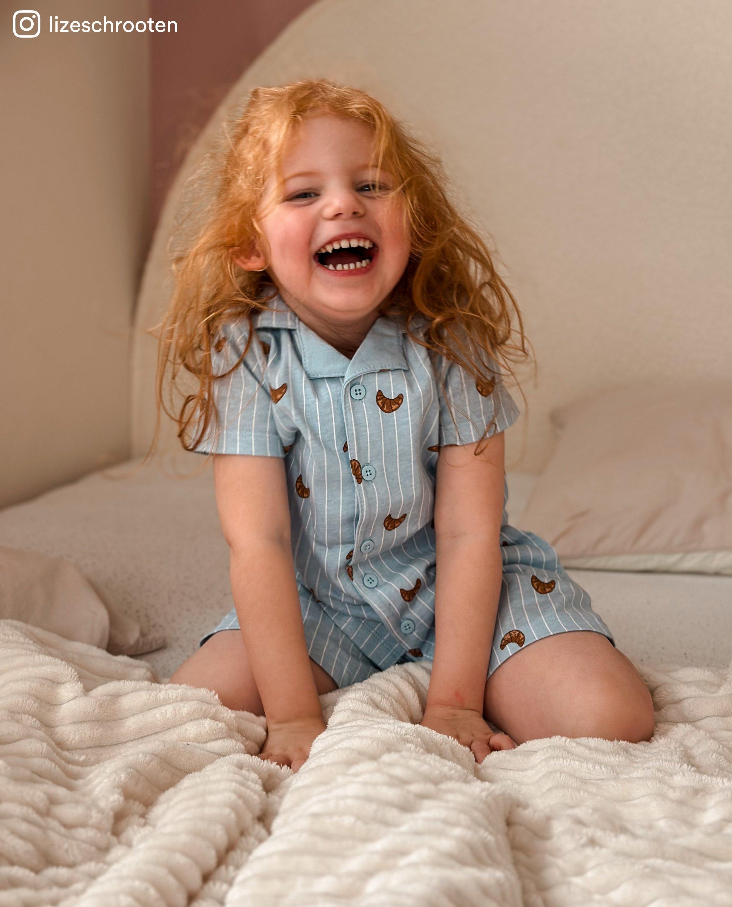 Biokatoenen pyjama, unisex, 92-128 - null - Familystories