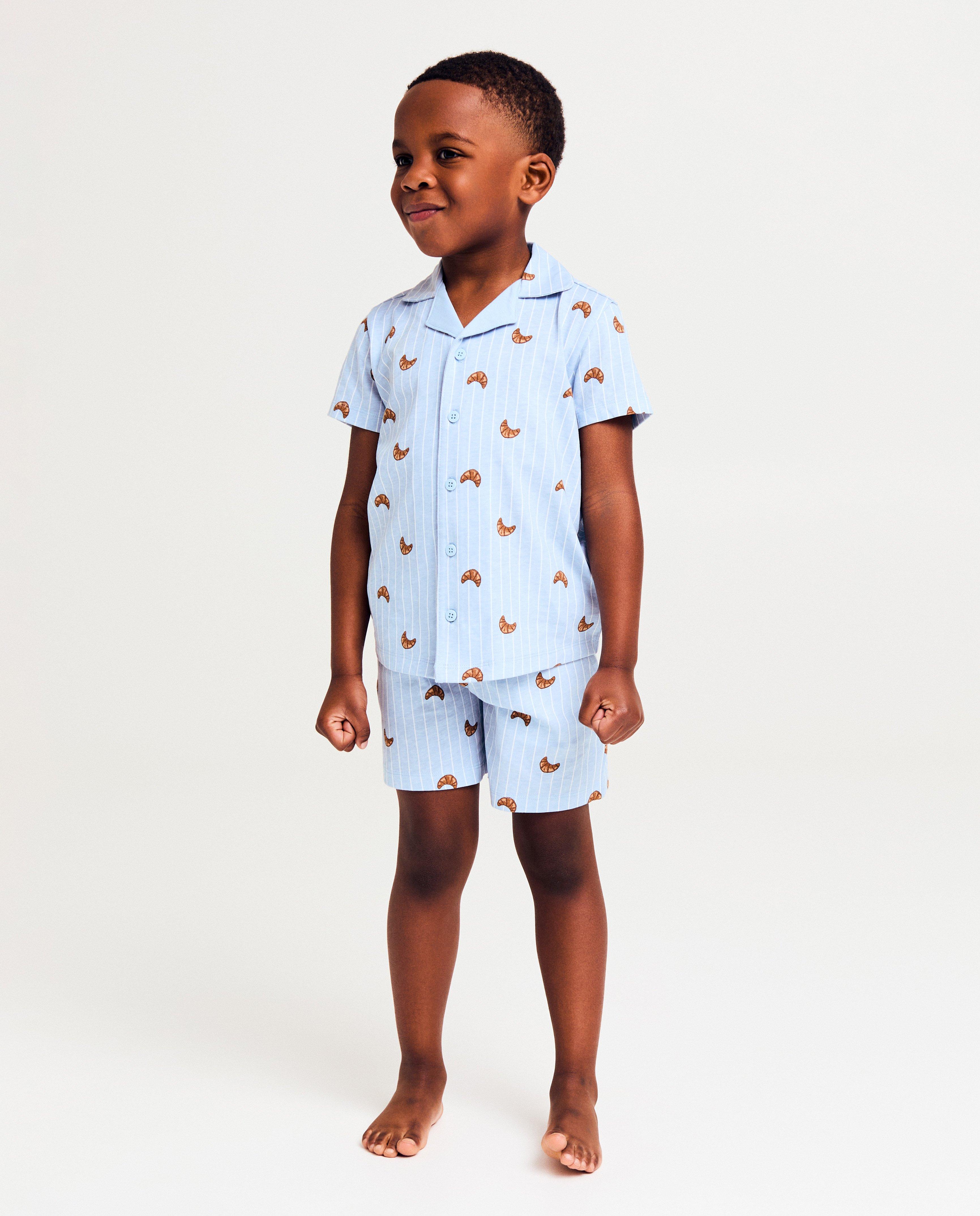 Nachtkleding - Pyjama met print croissants, unisex, 92-128