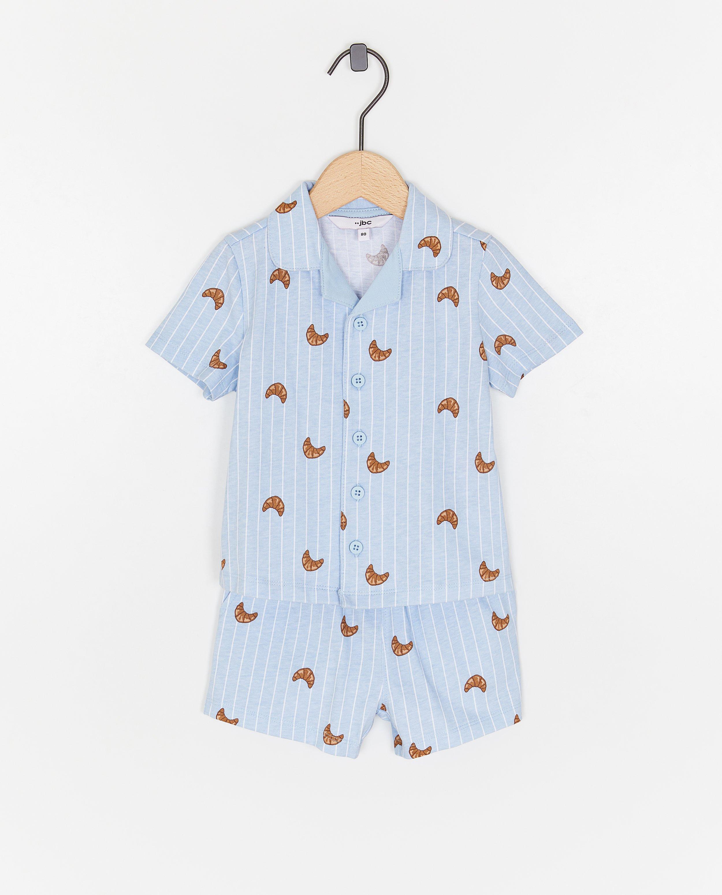 Nachtkleding - Pyjama met print croissants, unisex, 62-86