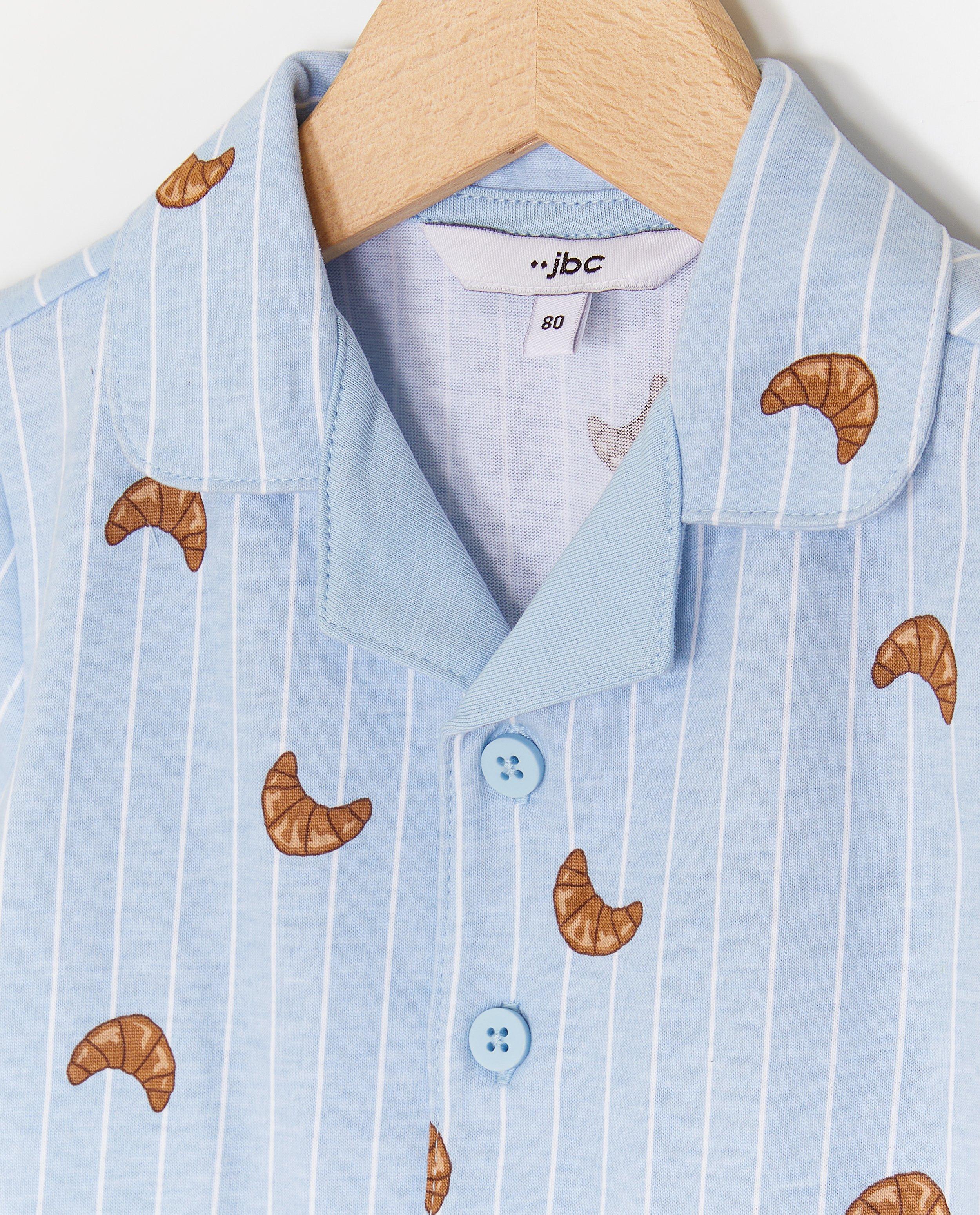 Nachtkleding - Pyjama met print croissants, unisex, 62-86