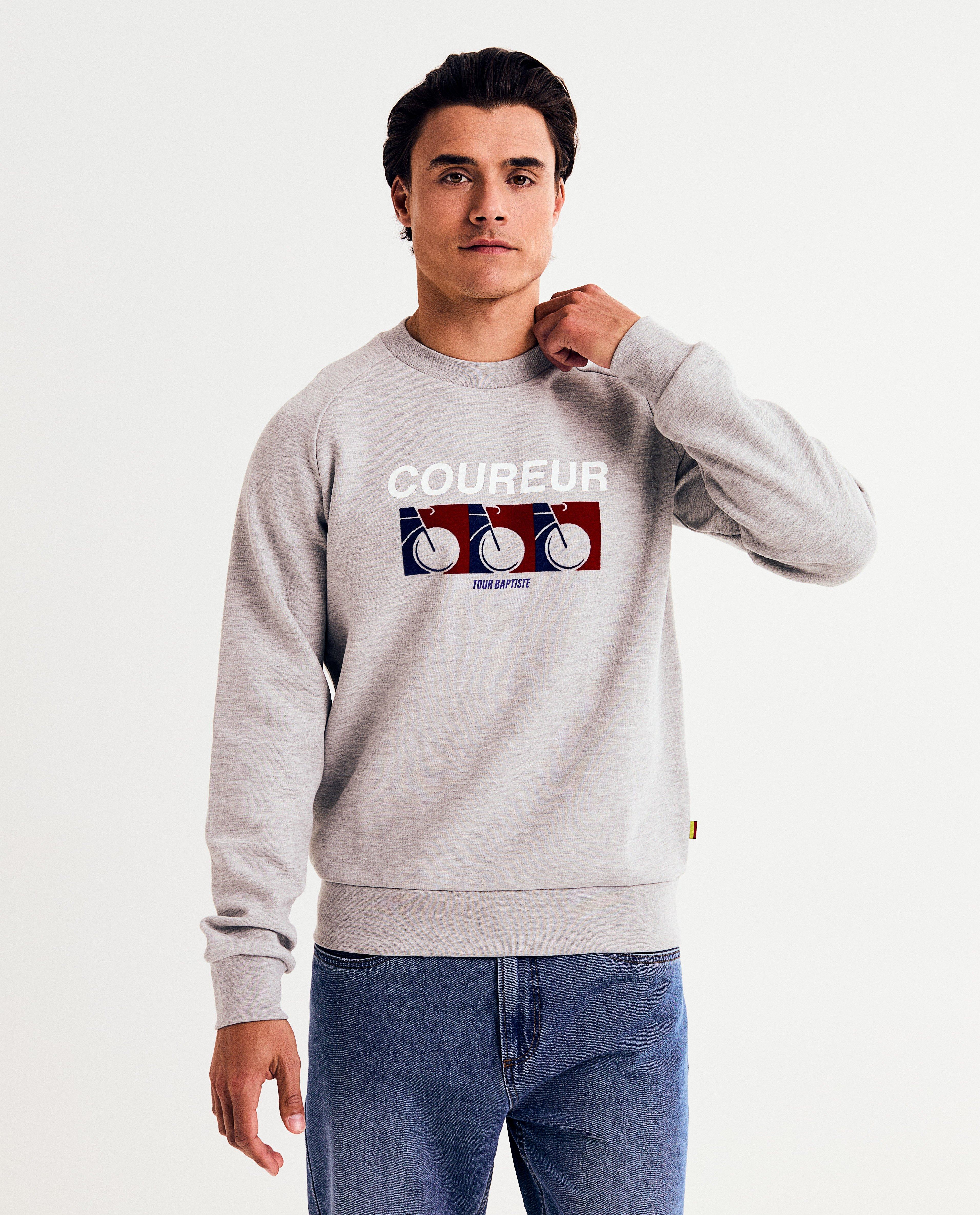 Sweater met reliëfprint, unisex, XS-XXL - null - Baptiste
