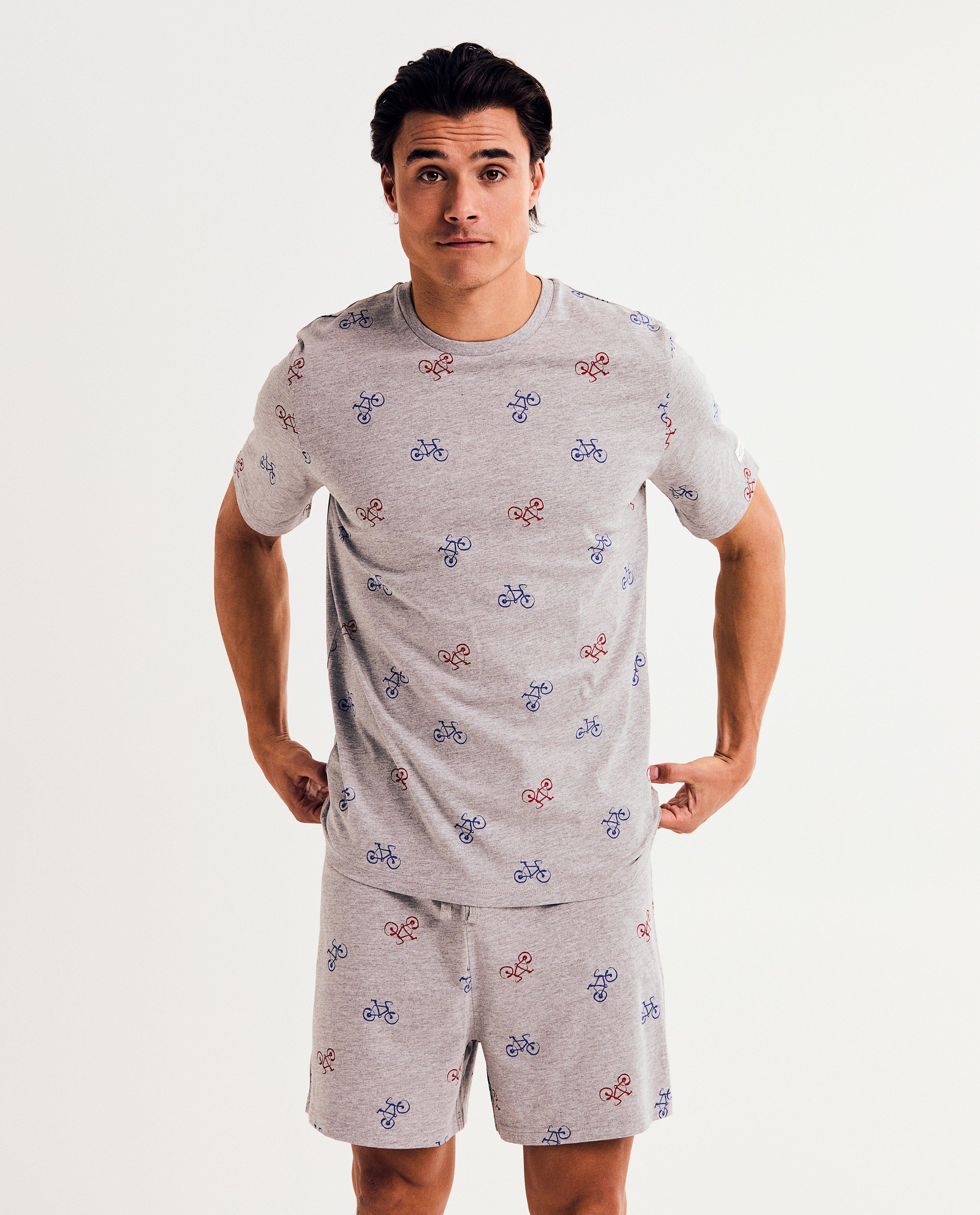 Pyjama met print koersfietsen, unisex, XS-XXXL - null - Baptiste