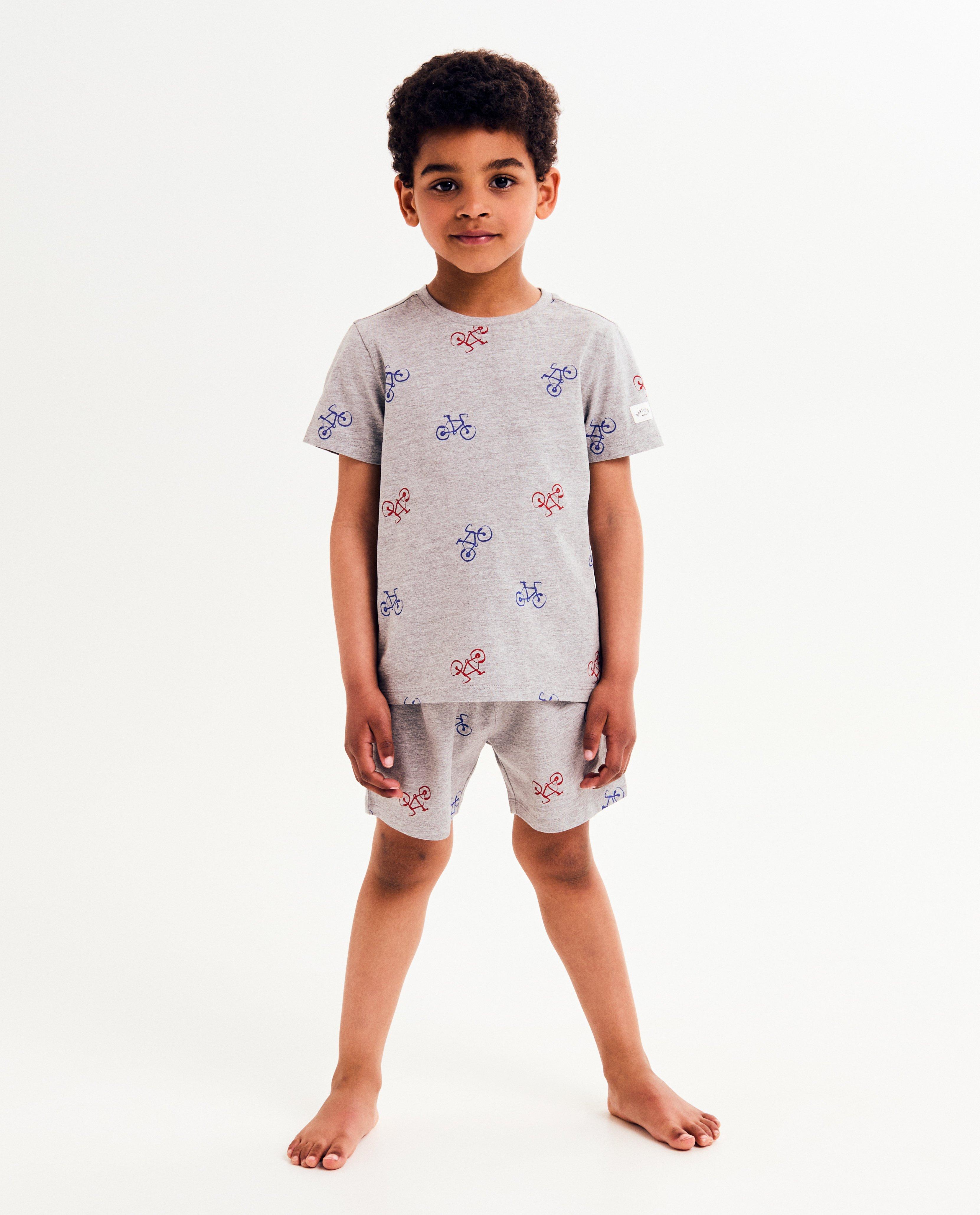 Pyjama met print koersfietsen, unisex, 98-128 - null - Baptiste