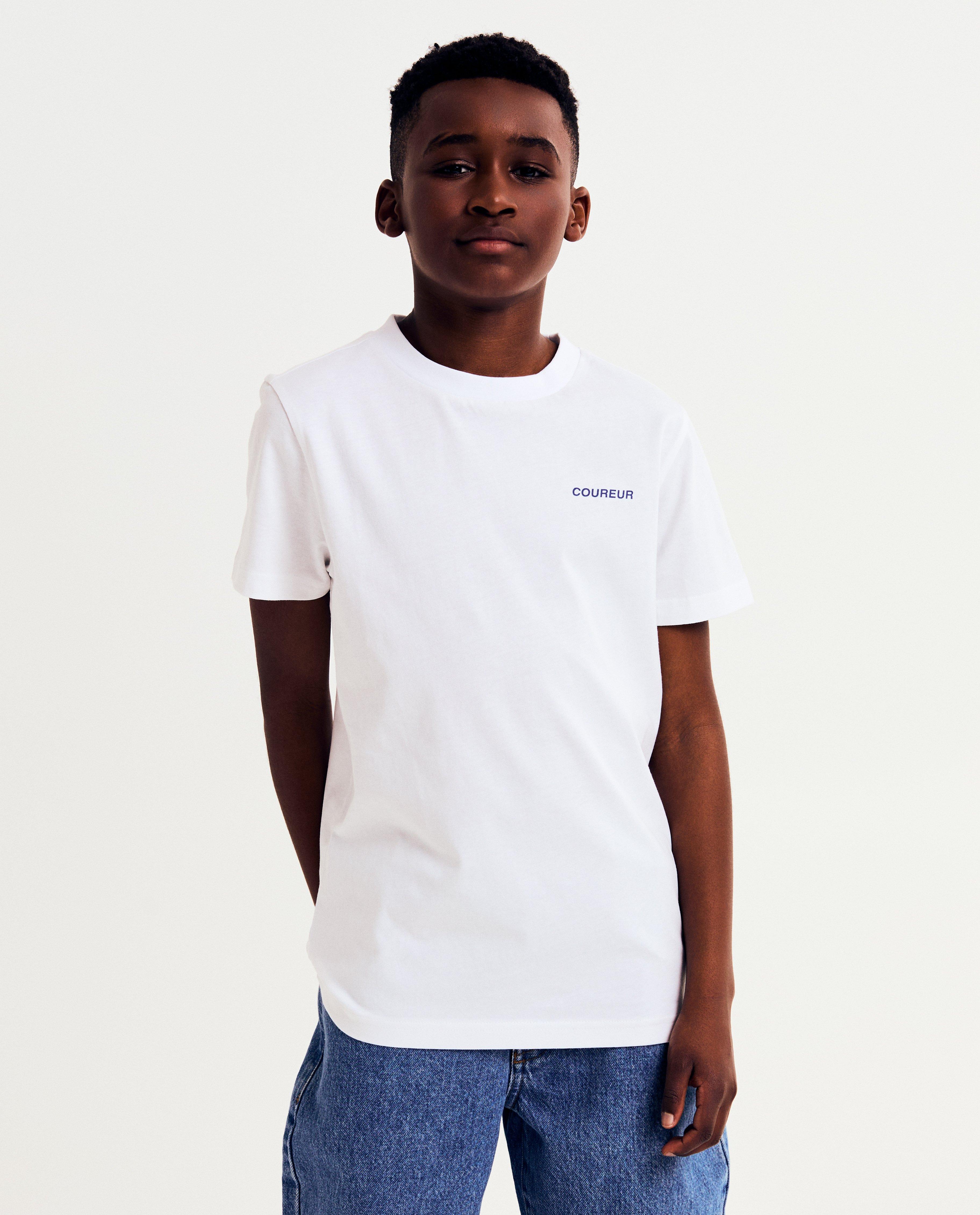 Biokatoenen T-shirt met backprint, unisex, 134-170 - null - Baptiste