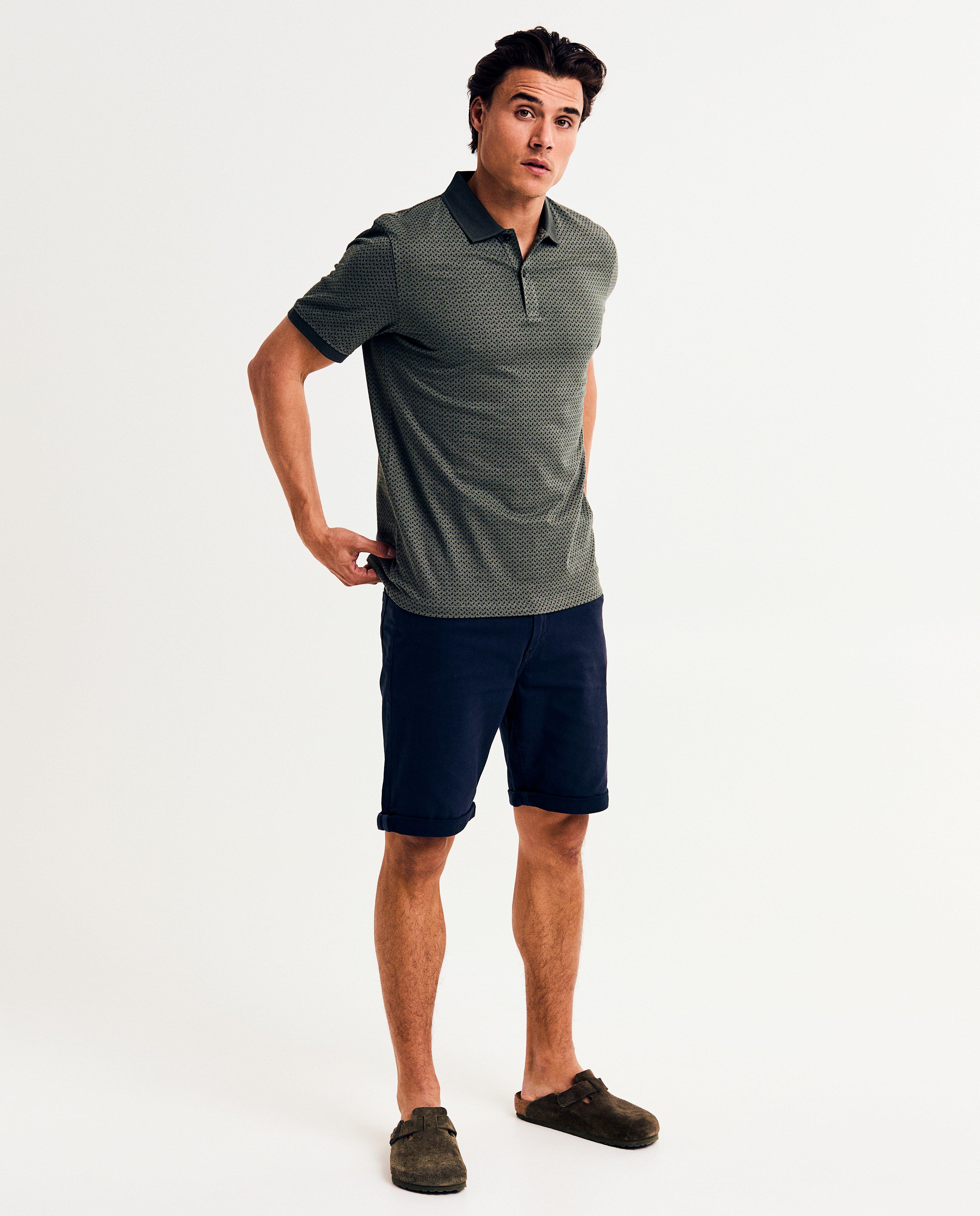 Donkergroene short, slim fit - null - Quarterback