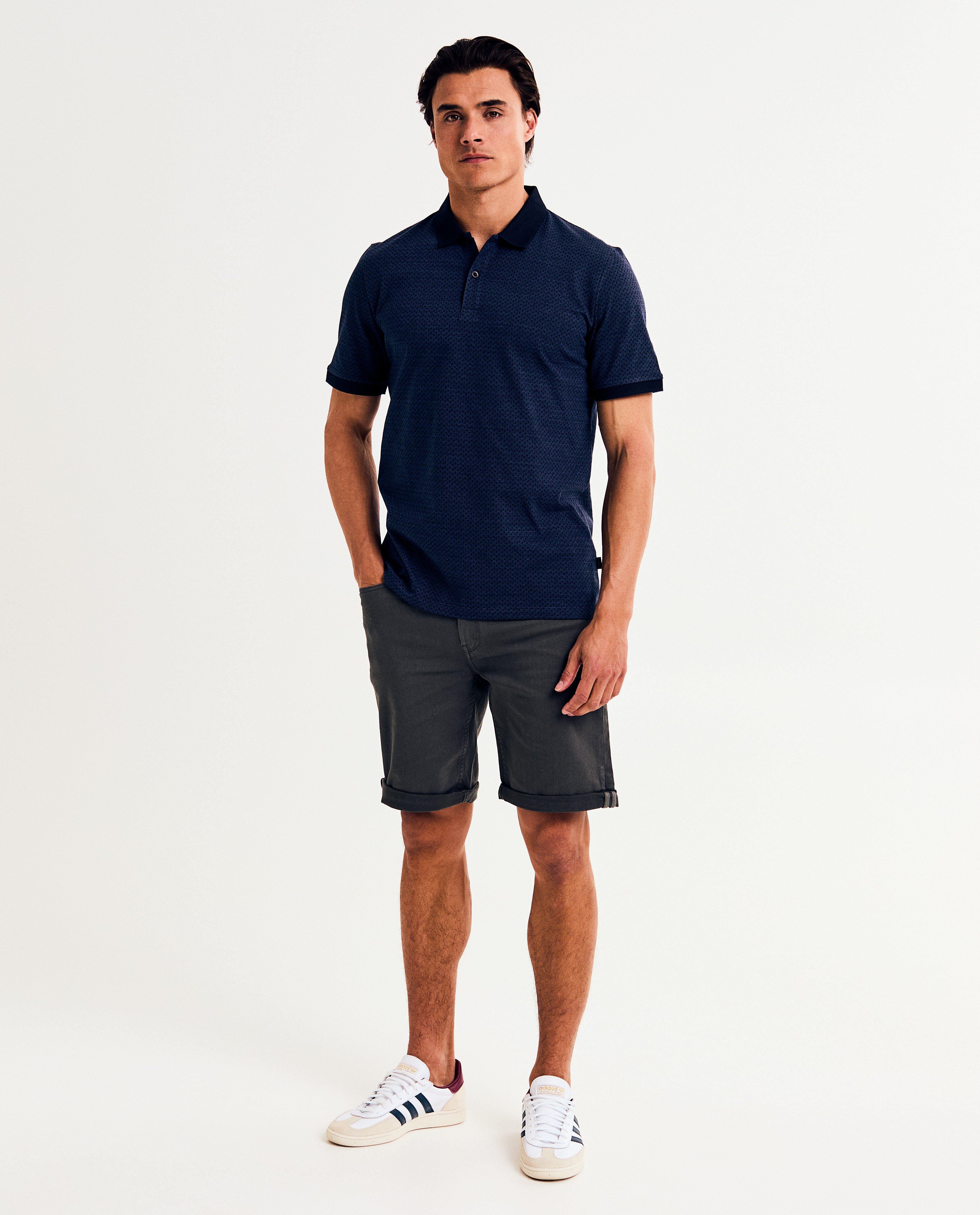 Donkergroene short, slim fit - null - Quarterback