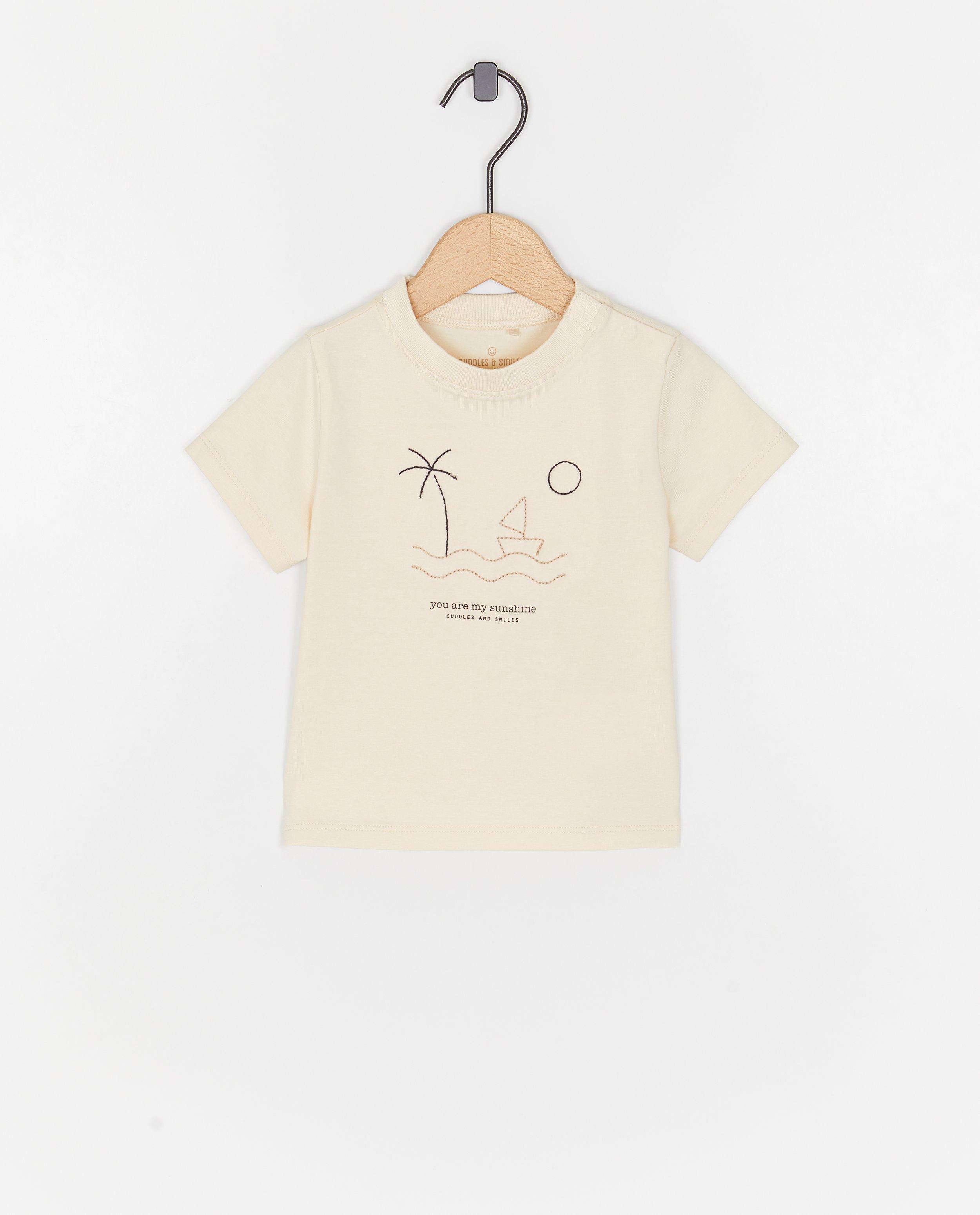 T-shirt met geborduurde figuren - null - Cuddles and Smiles
