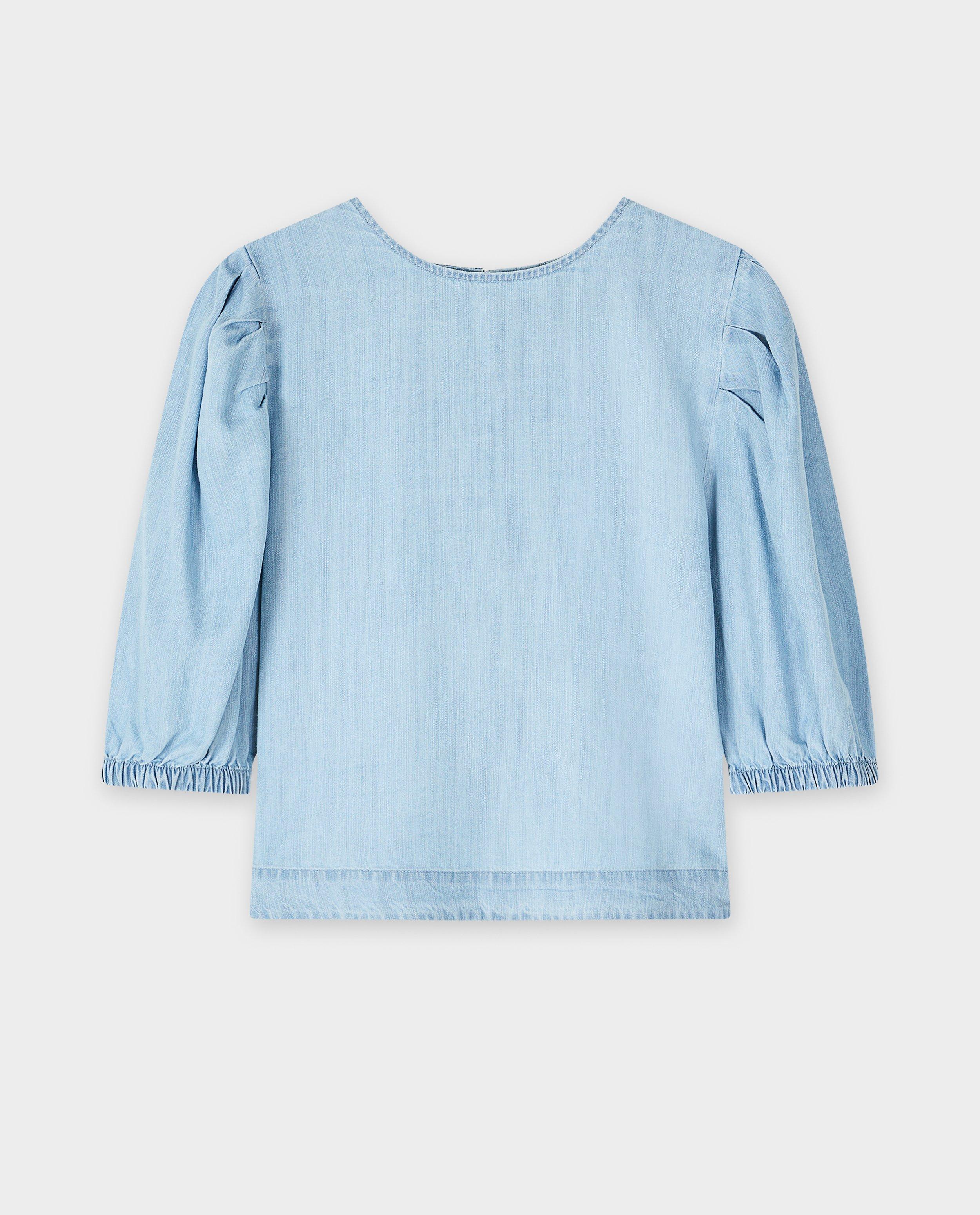 Hemden - Blauwe blouse met jeanslook
