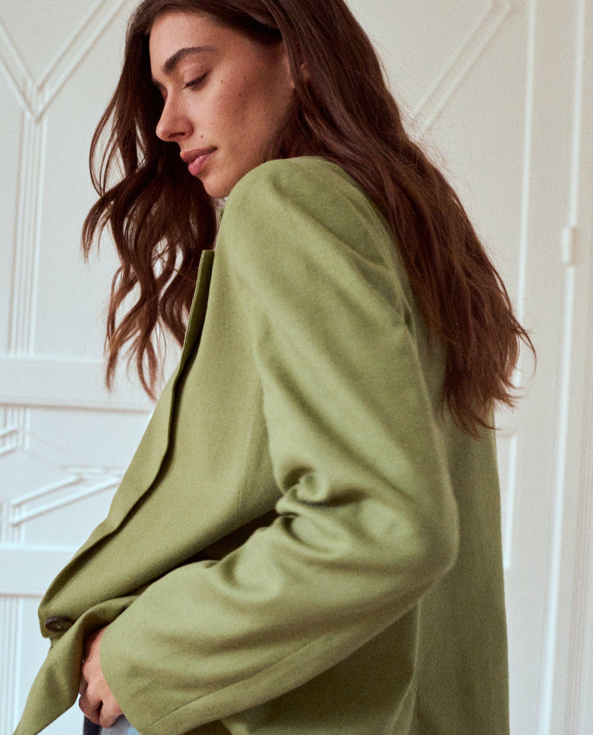 Blazers - Groene blazer, loose fit