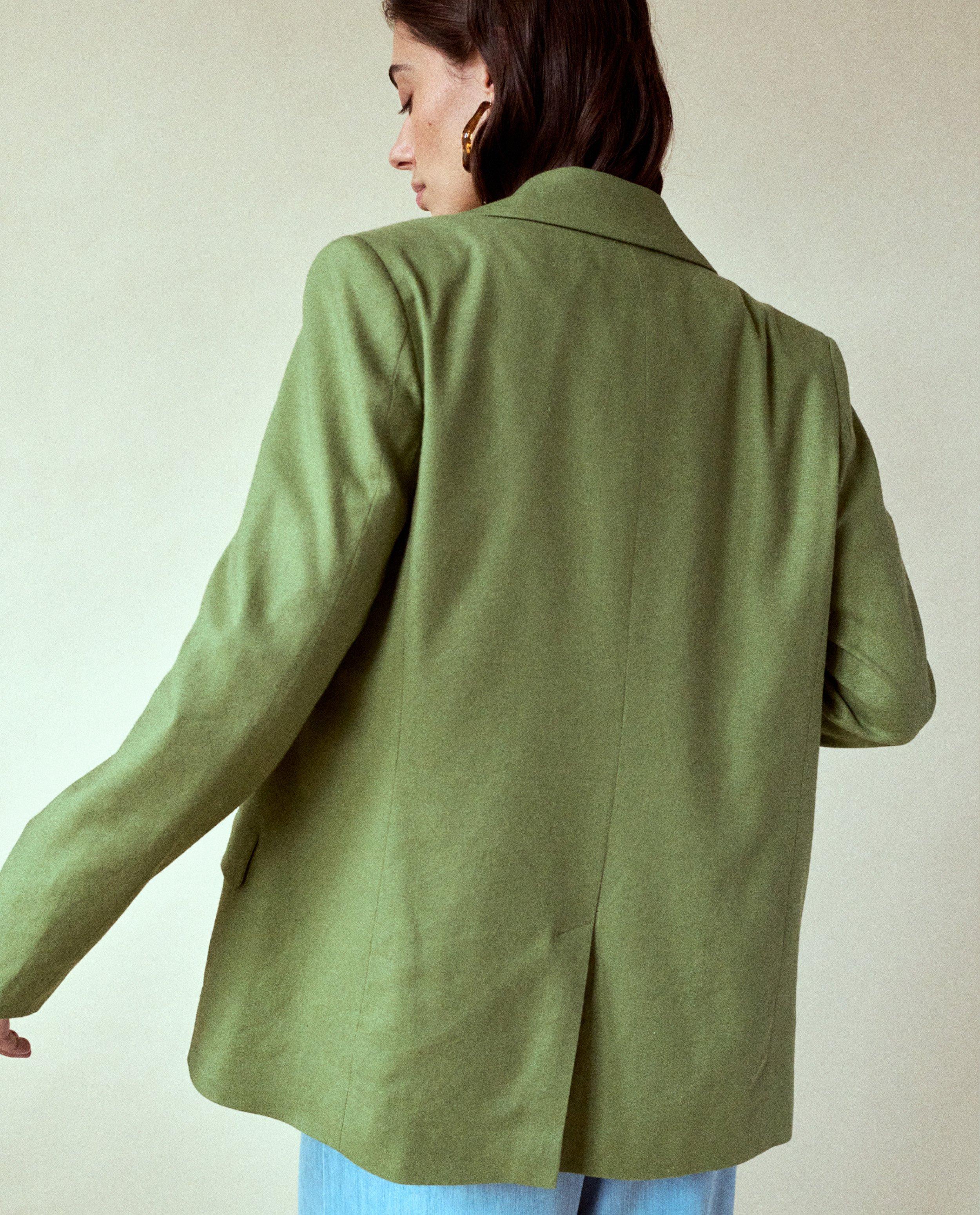 Blazers - Groene blazer, loose fit