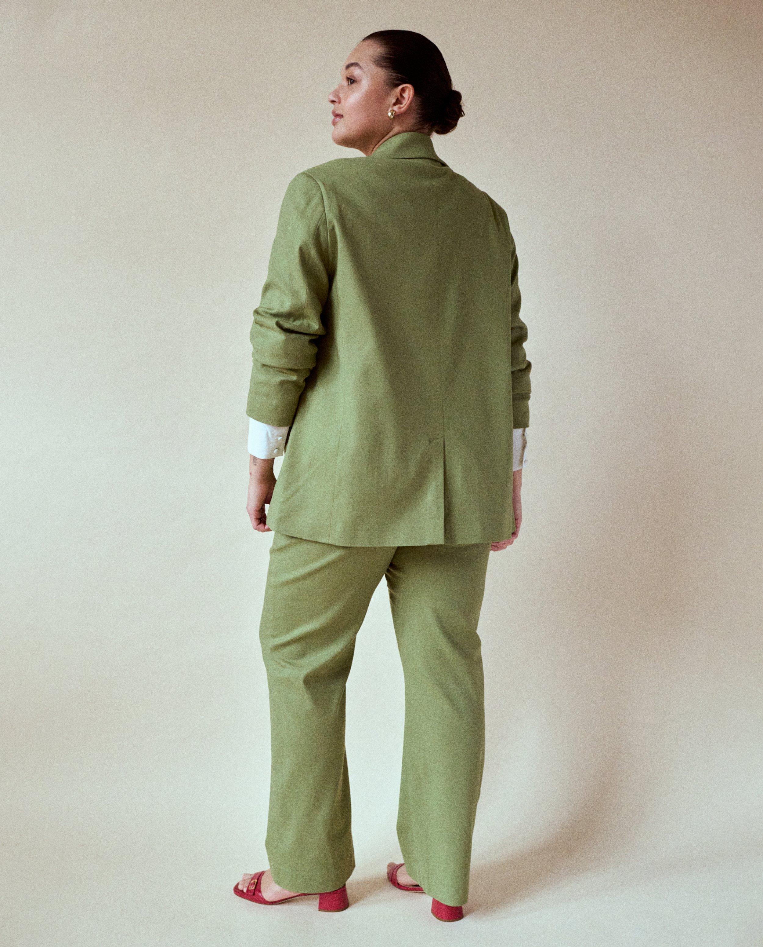 Blazers - Groene blazer, loose fit