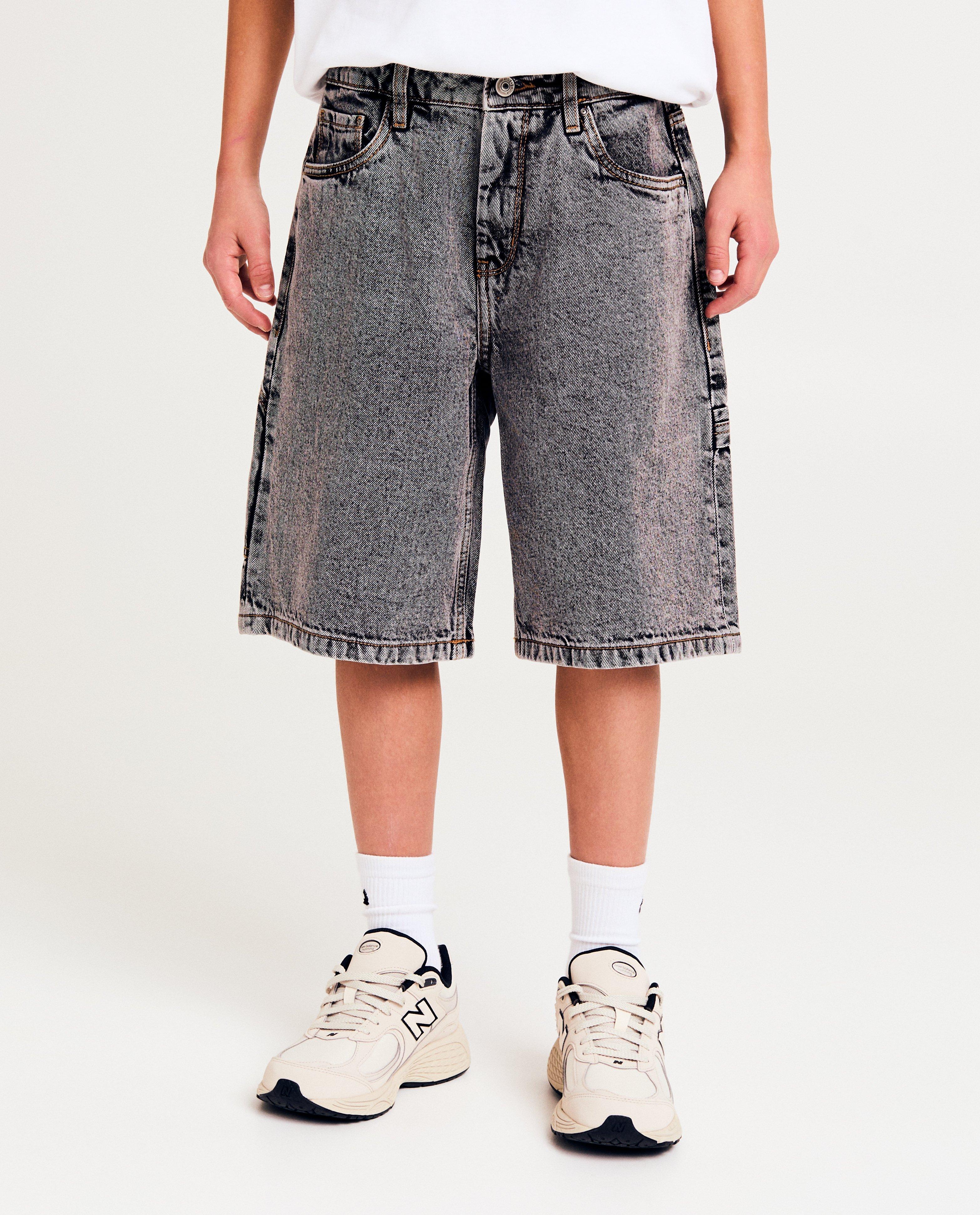 Blauwe jeansshort, skater fit - null - Fish & Chips