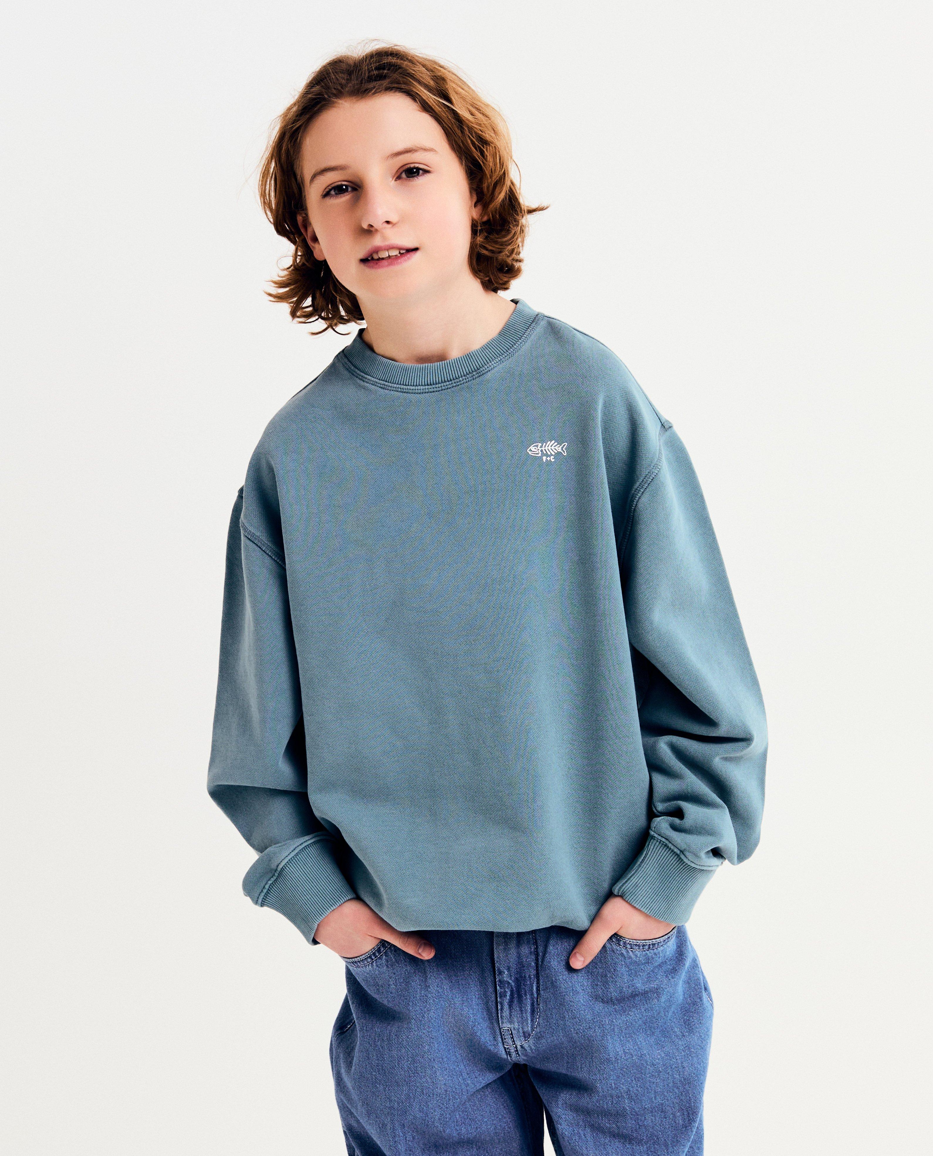 Sweater met kleine print vis - null - Fish & Chips