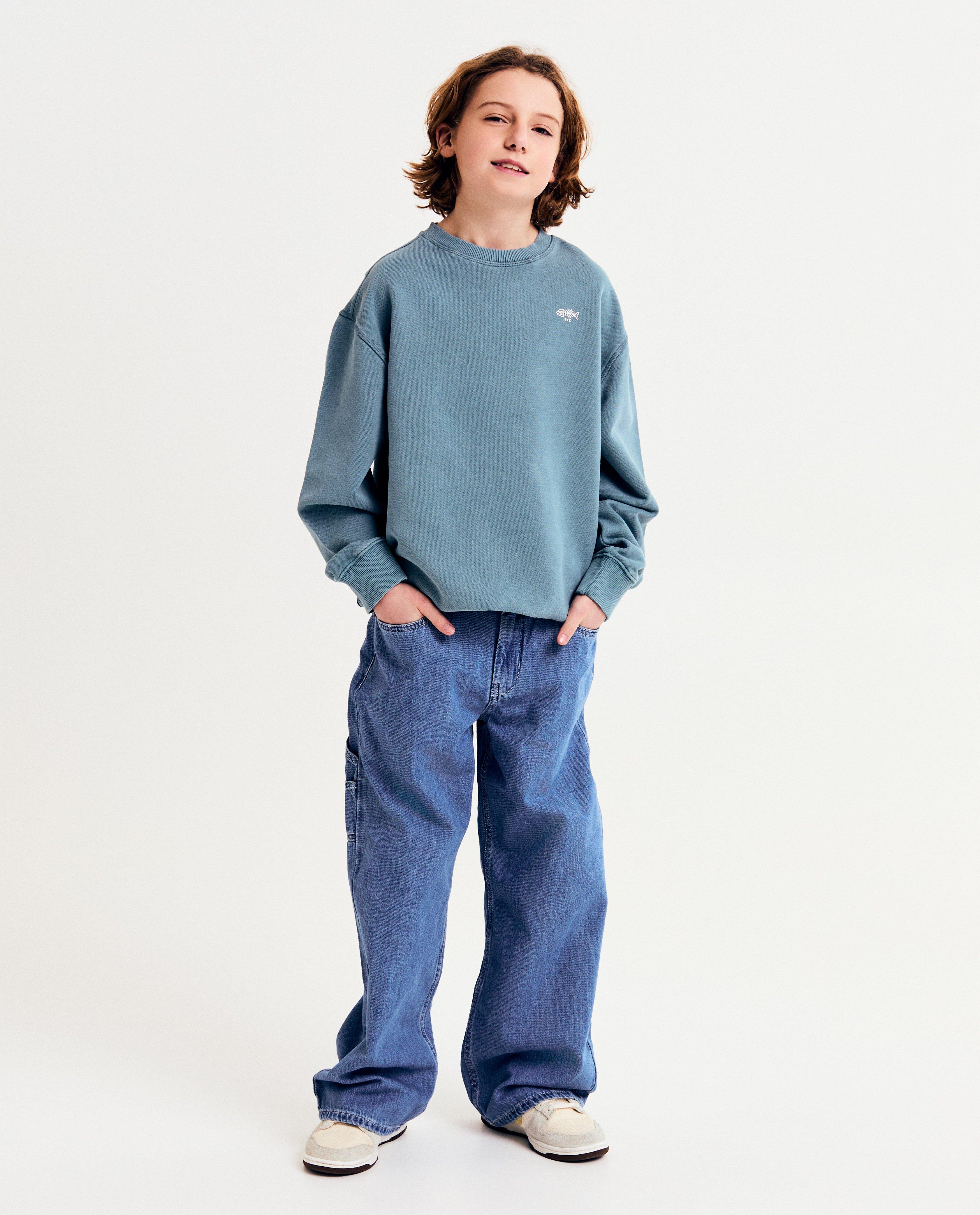 Sweaters - Sweater met kleine print vis