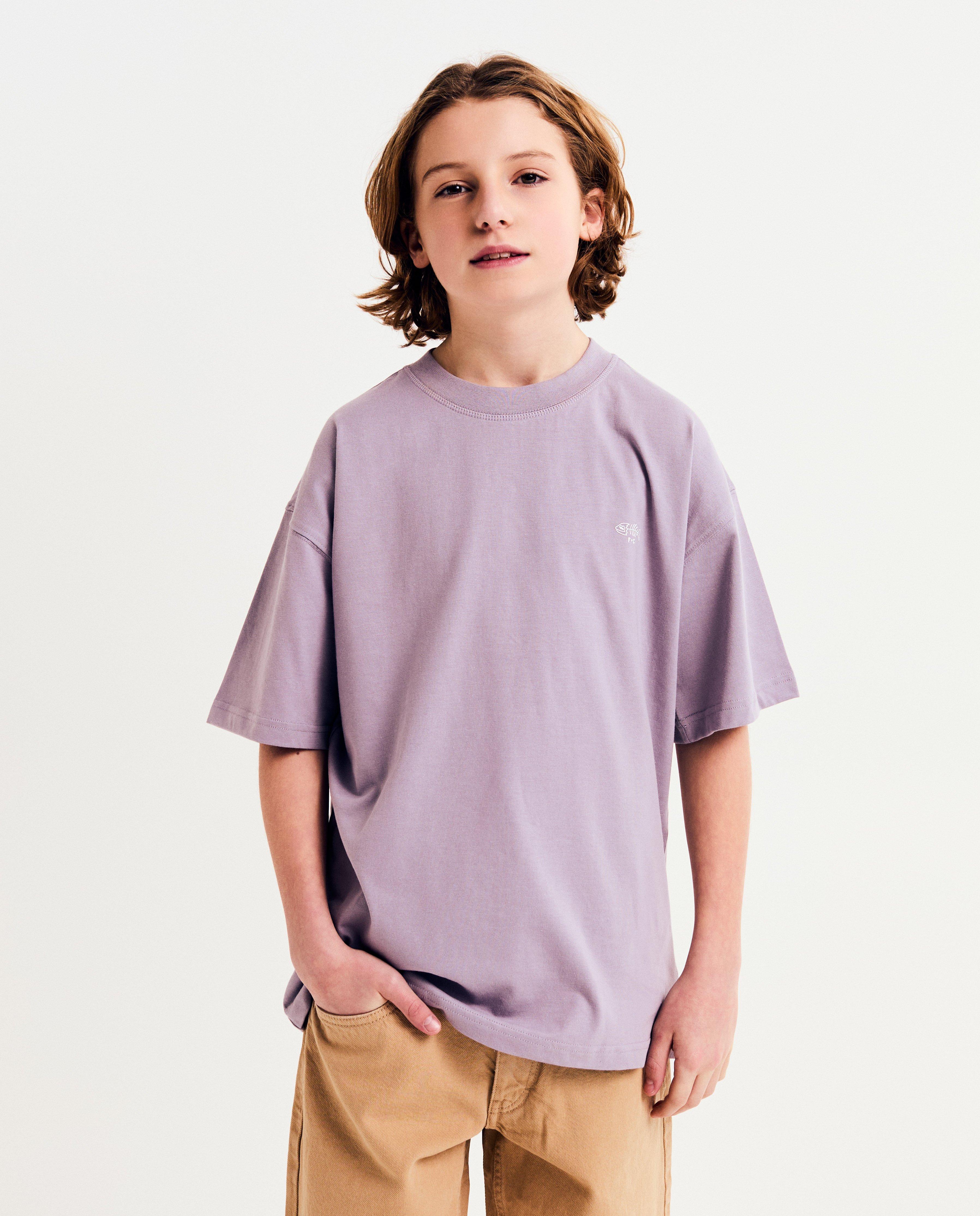 T-shirt met kleine print vis