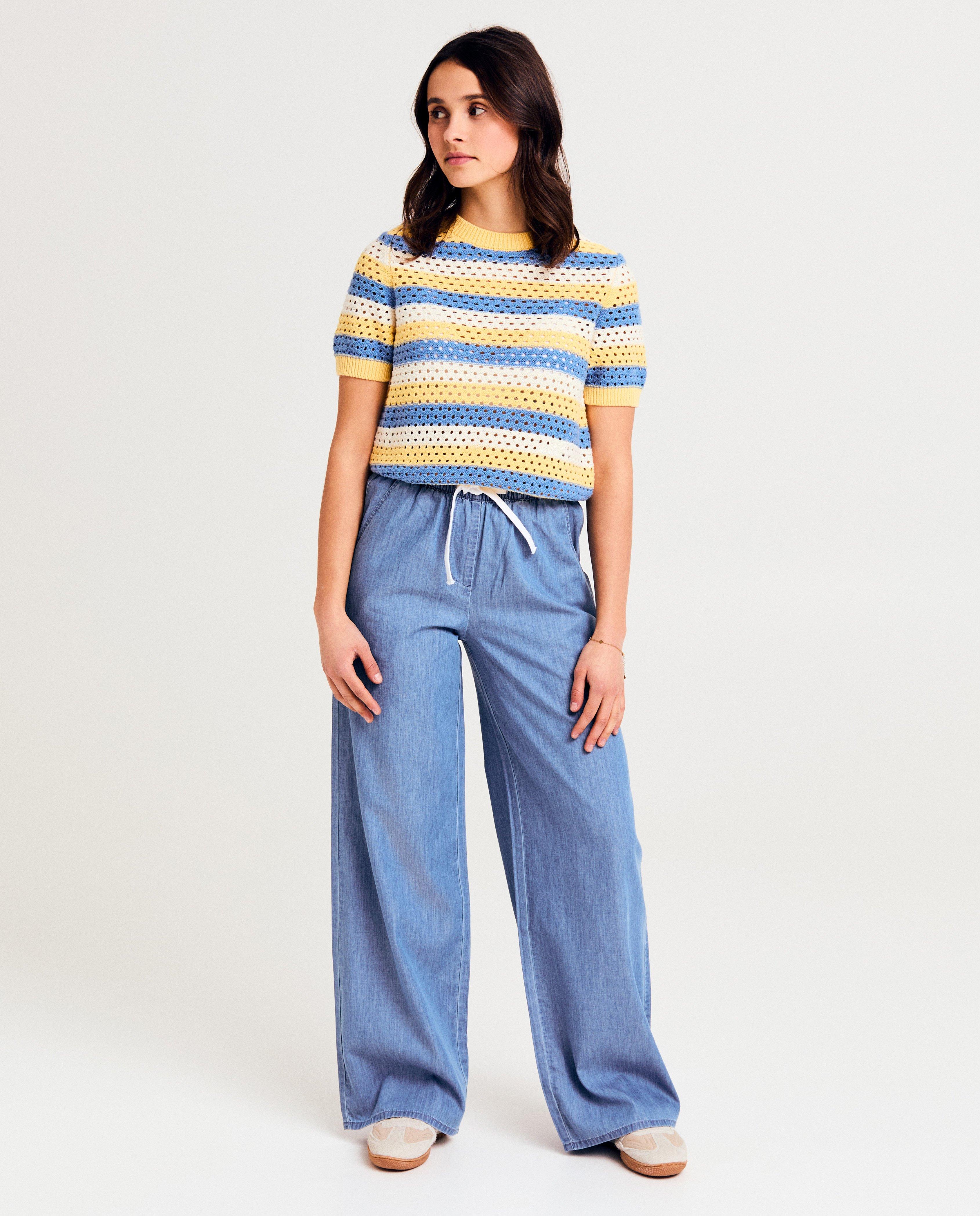 Blauwe broek, wide fit - null - Groggy