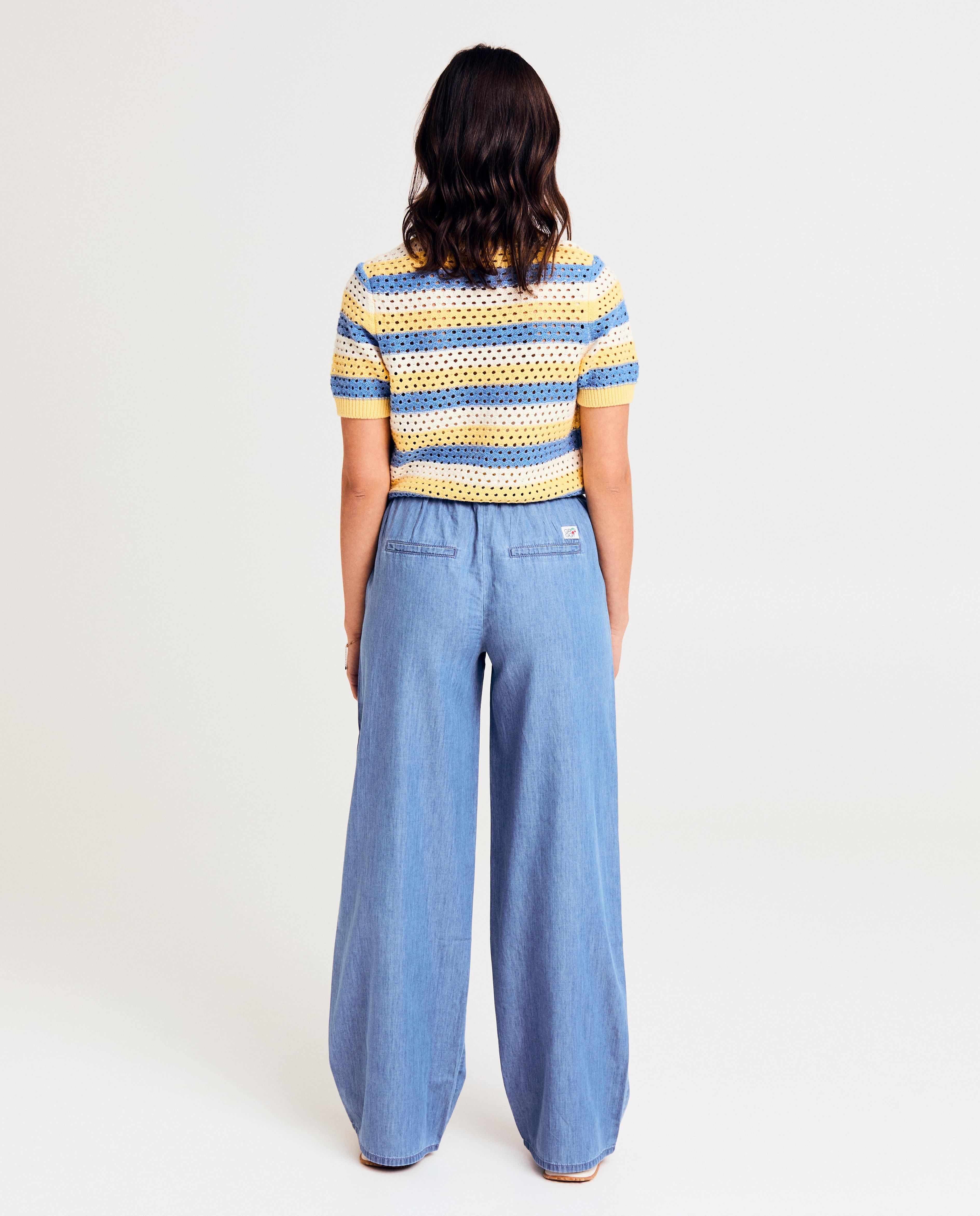 Jeans - Blauwe broek, wide fit