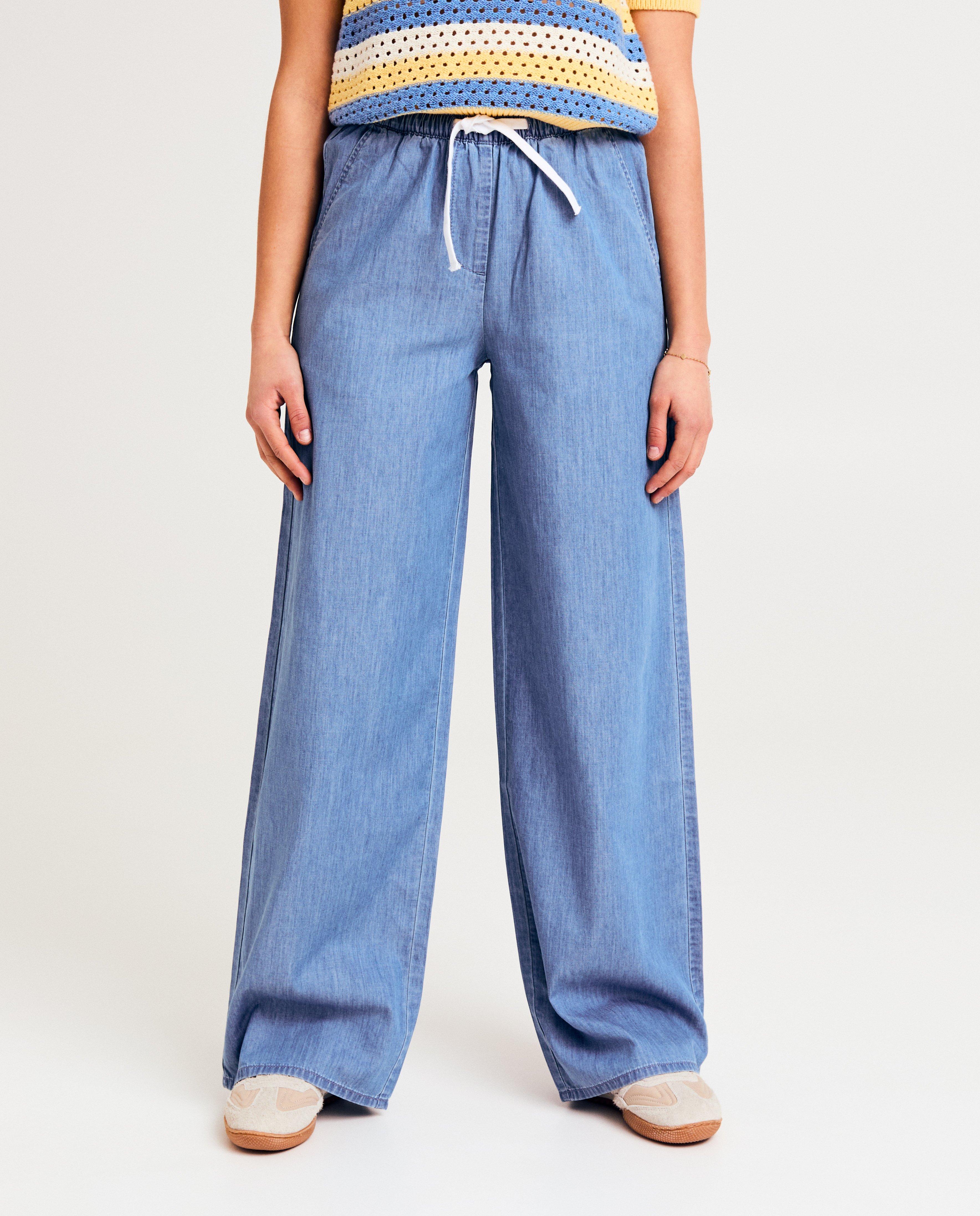 Jeans - Blauwe broek, wide fit