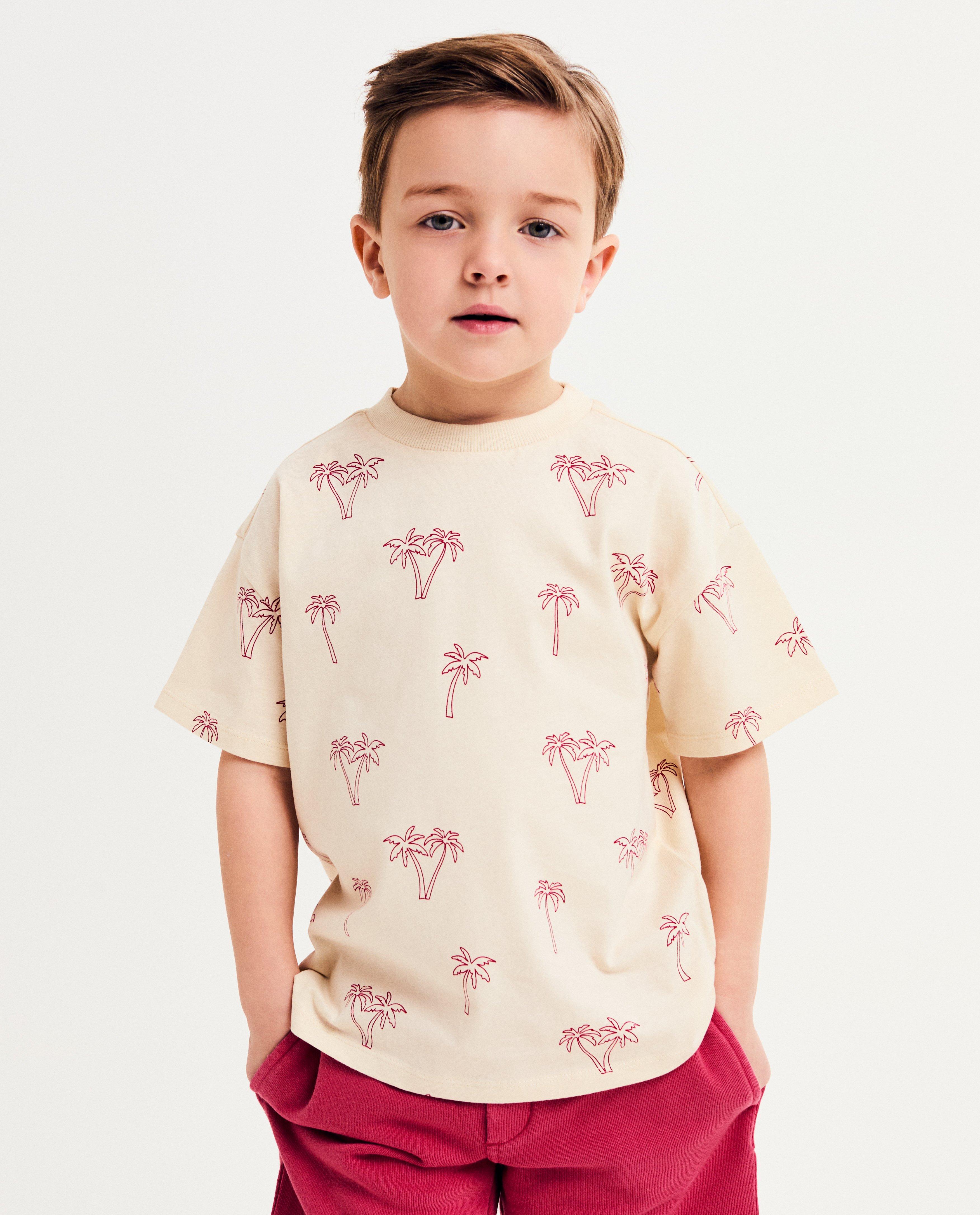 T-shirt à imprimé à palmiers - null - Kidz Nation