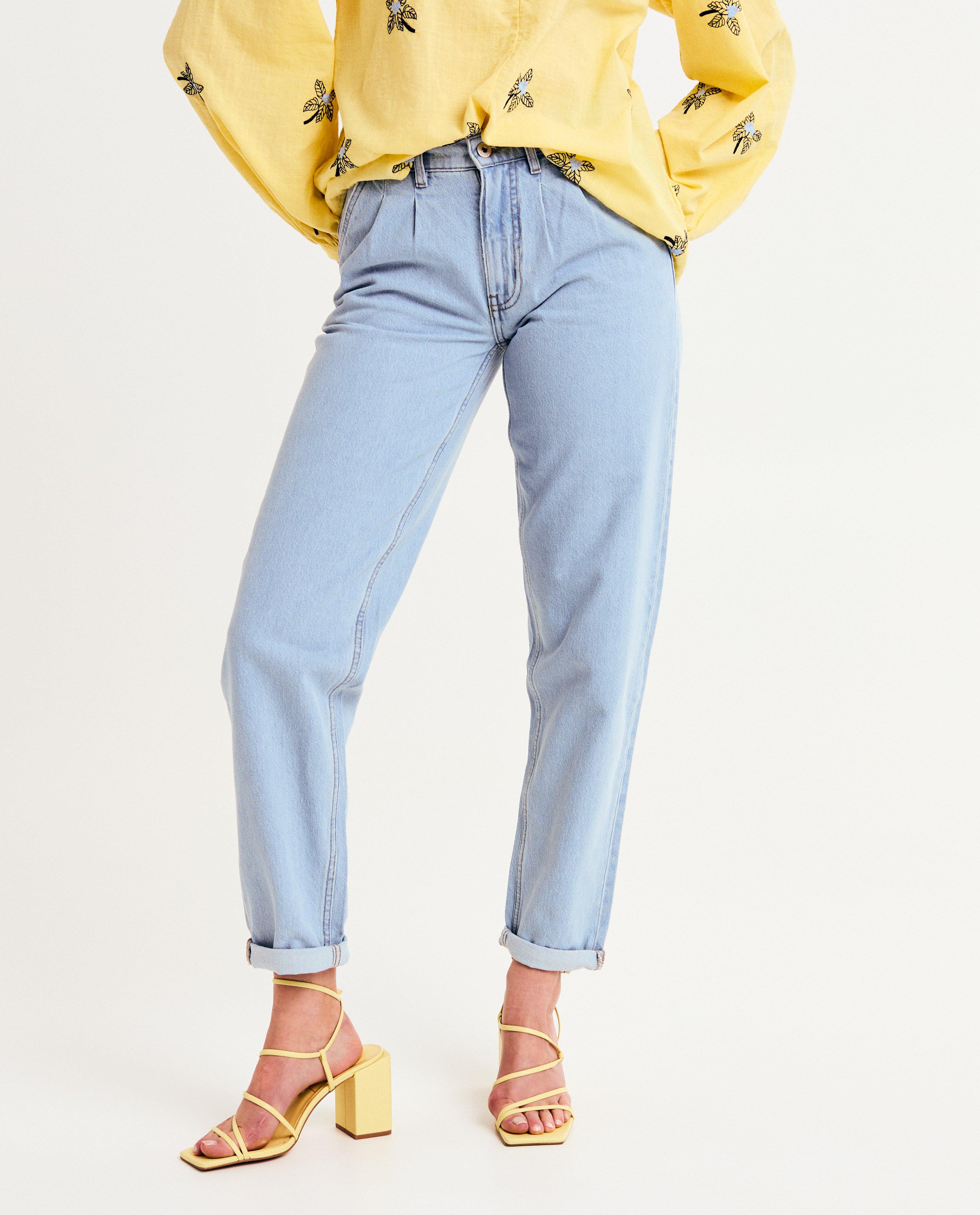 Jeans - Lichtblauwe jeansbroek, baggy fit