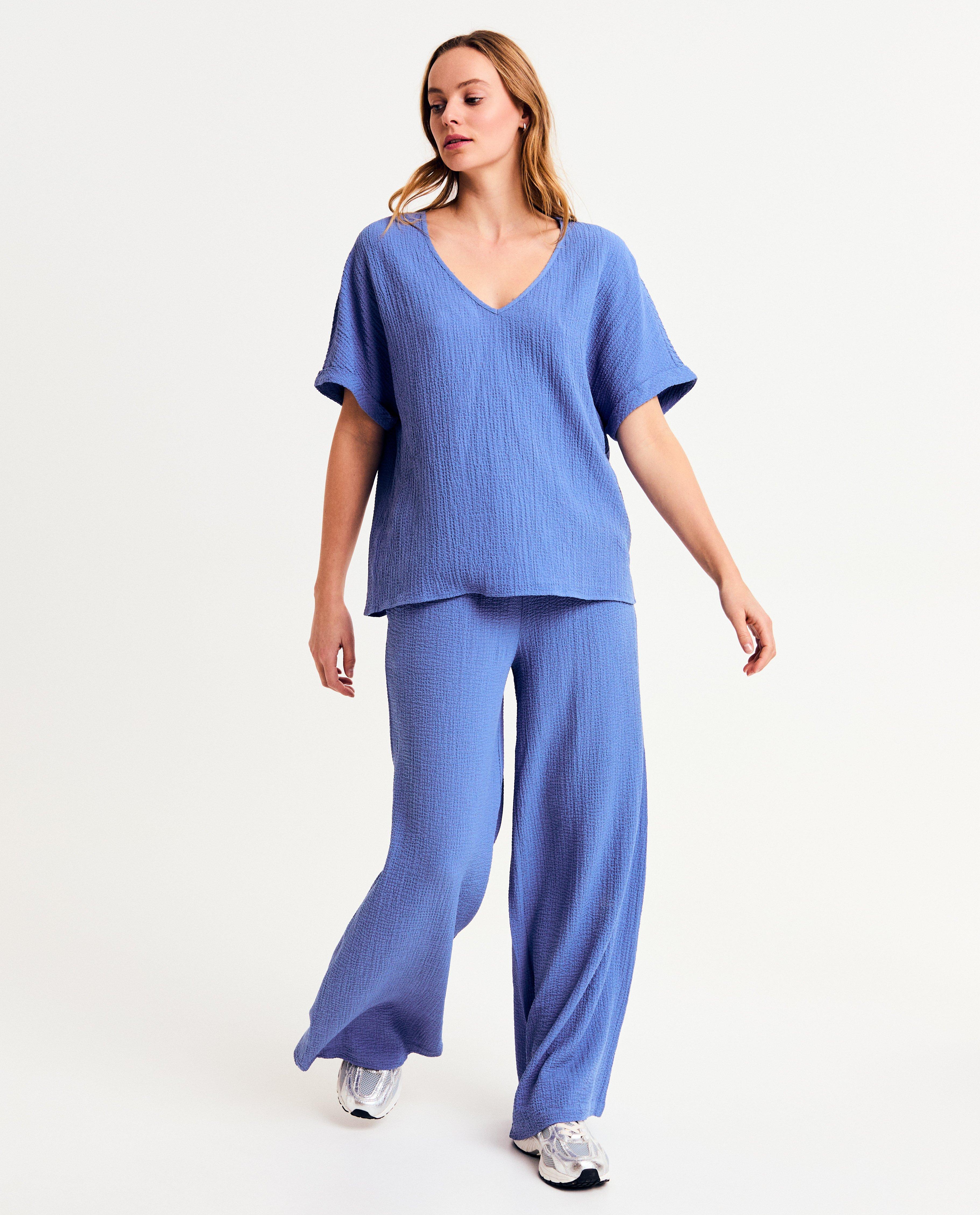 Broek met structuur - null - Sora