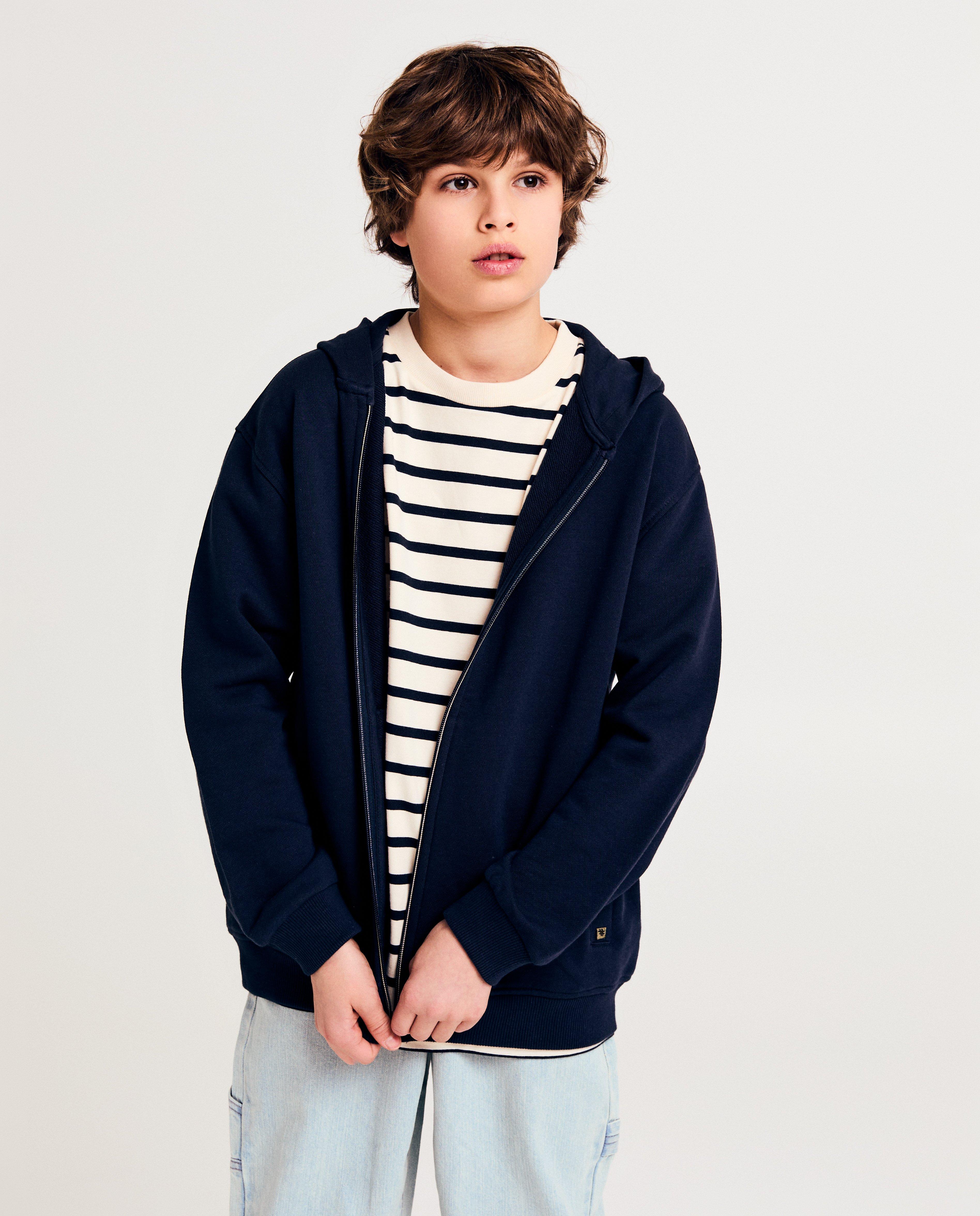 Donkerblauw sweatvest, 116-164 - null - Like Me