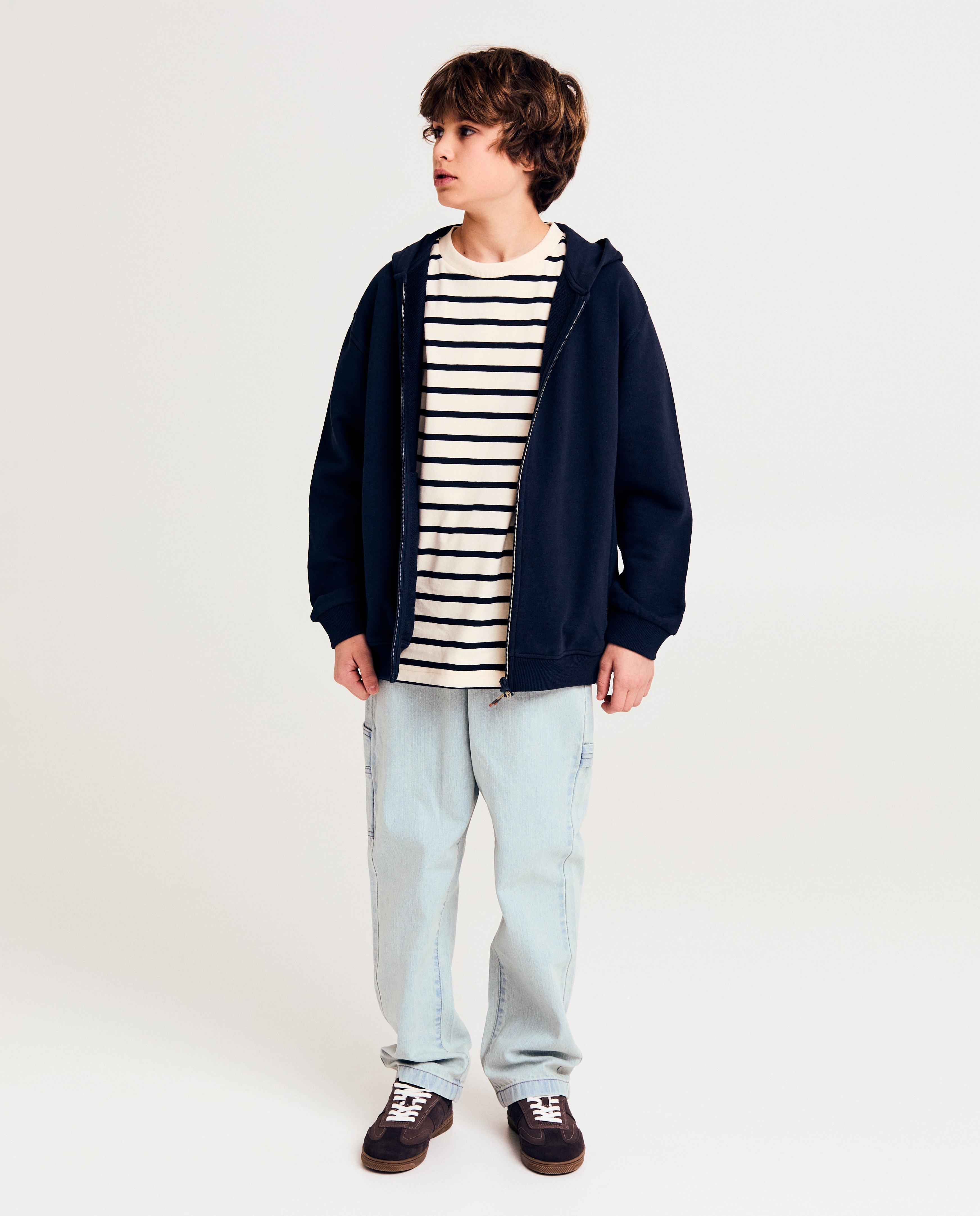 Cardigan - Donkerblauw sweatvest, 116-164