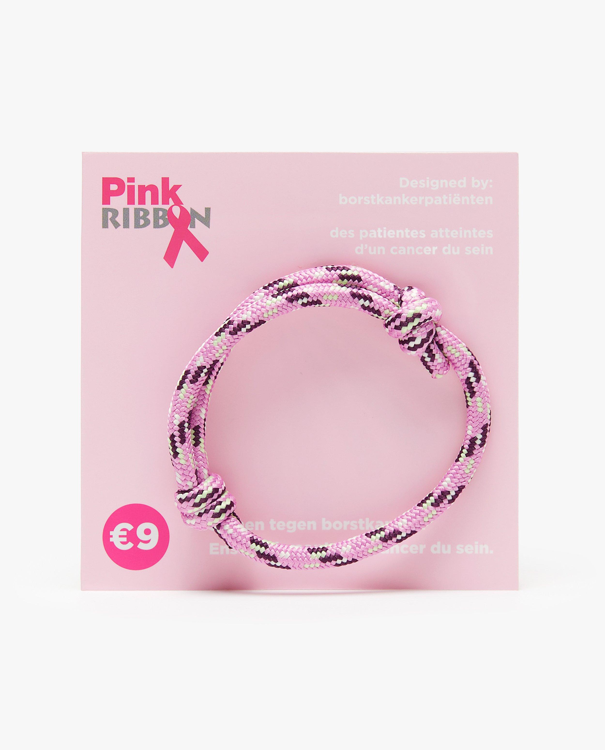 Pink Ribbon-armbandje met print - null - JBC