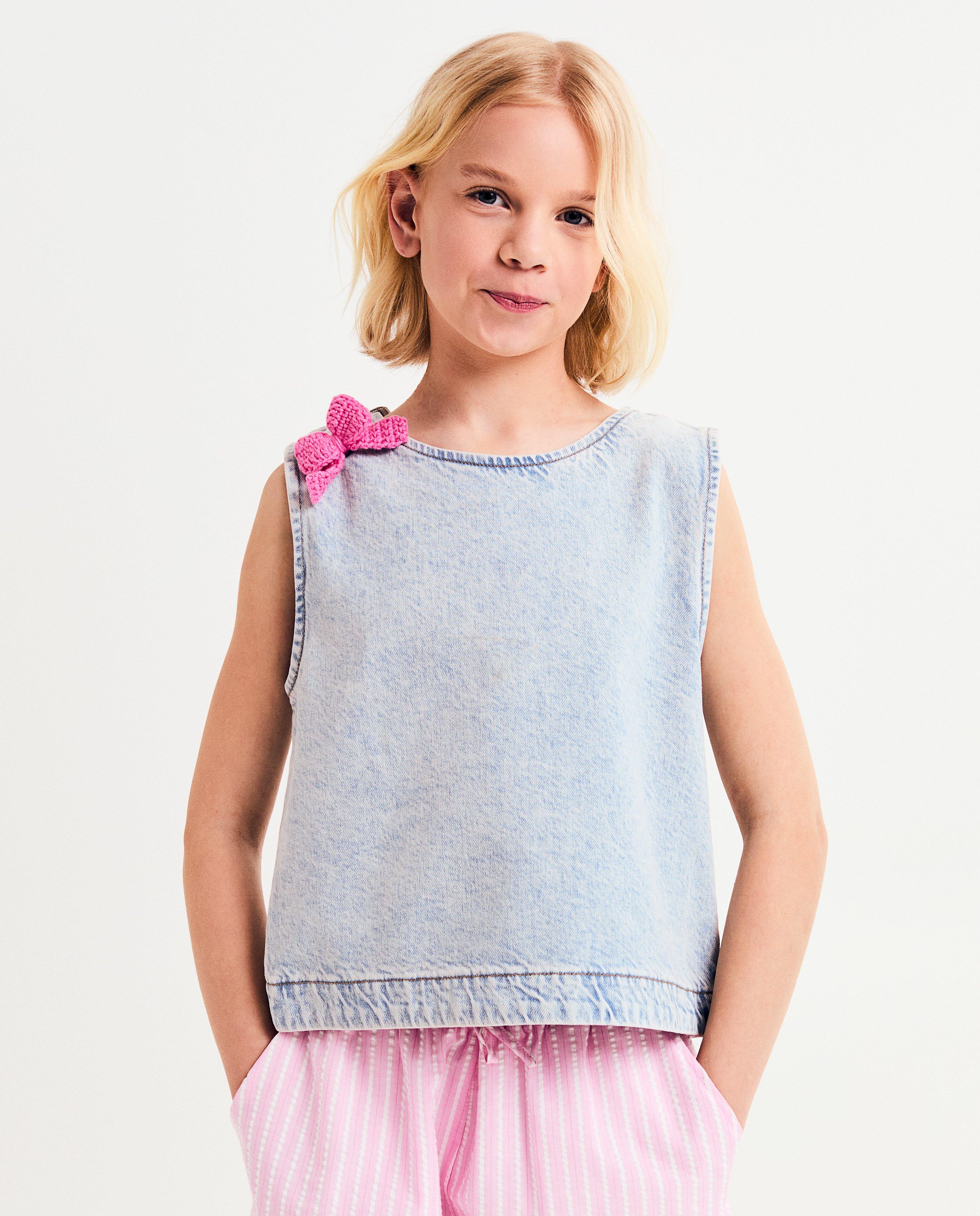Jeanstop met cut-out, 9-16 jaar - null - Steffi Mercie