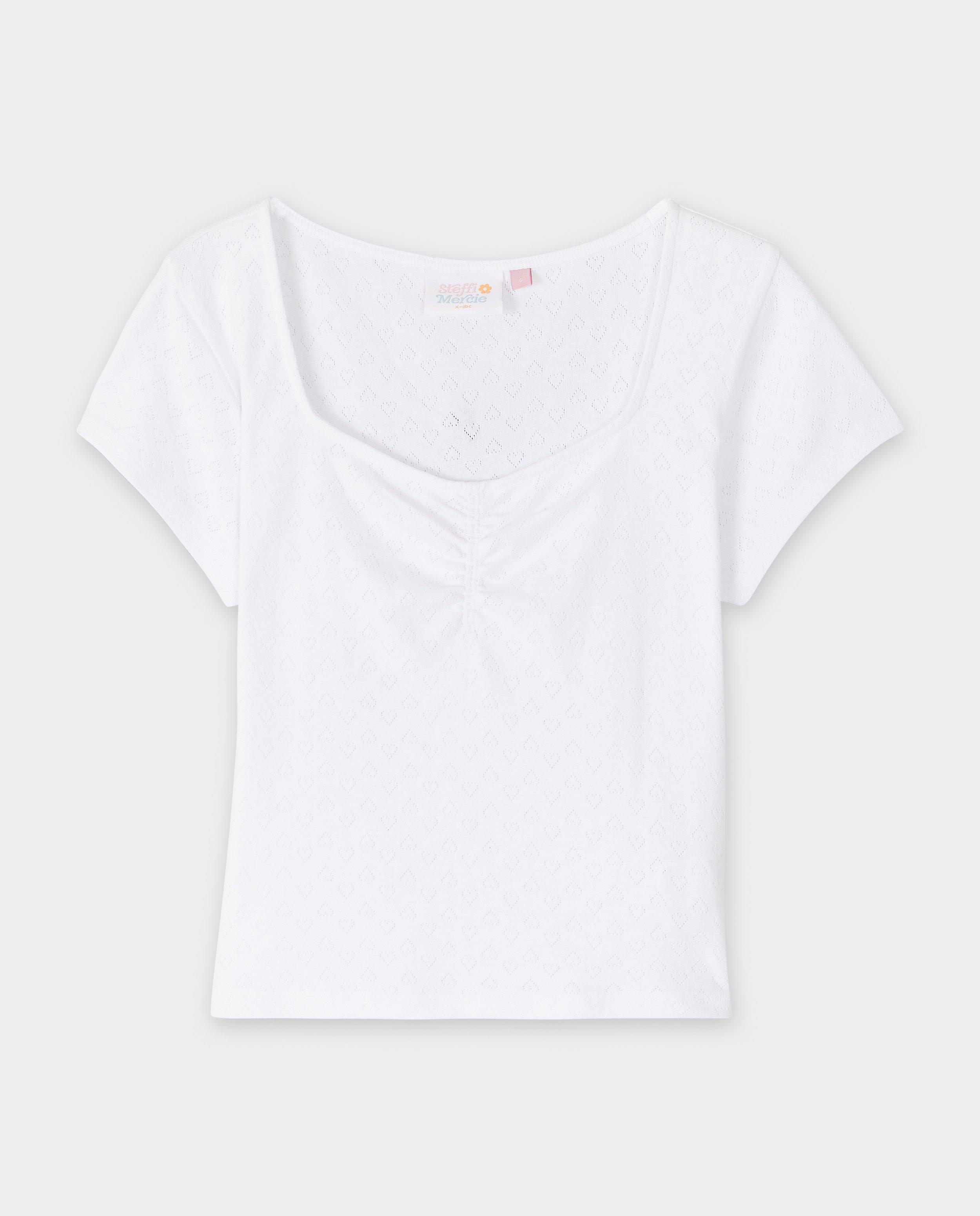 T-shirts - T-shirt met ajour, XS-L