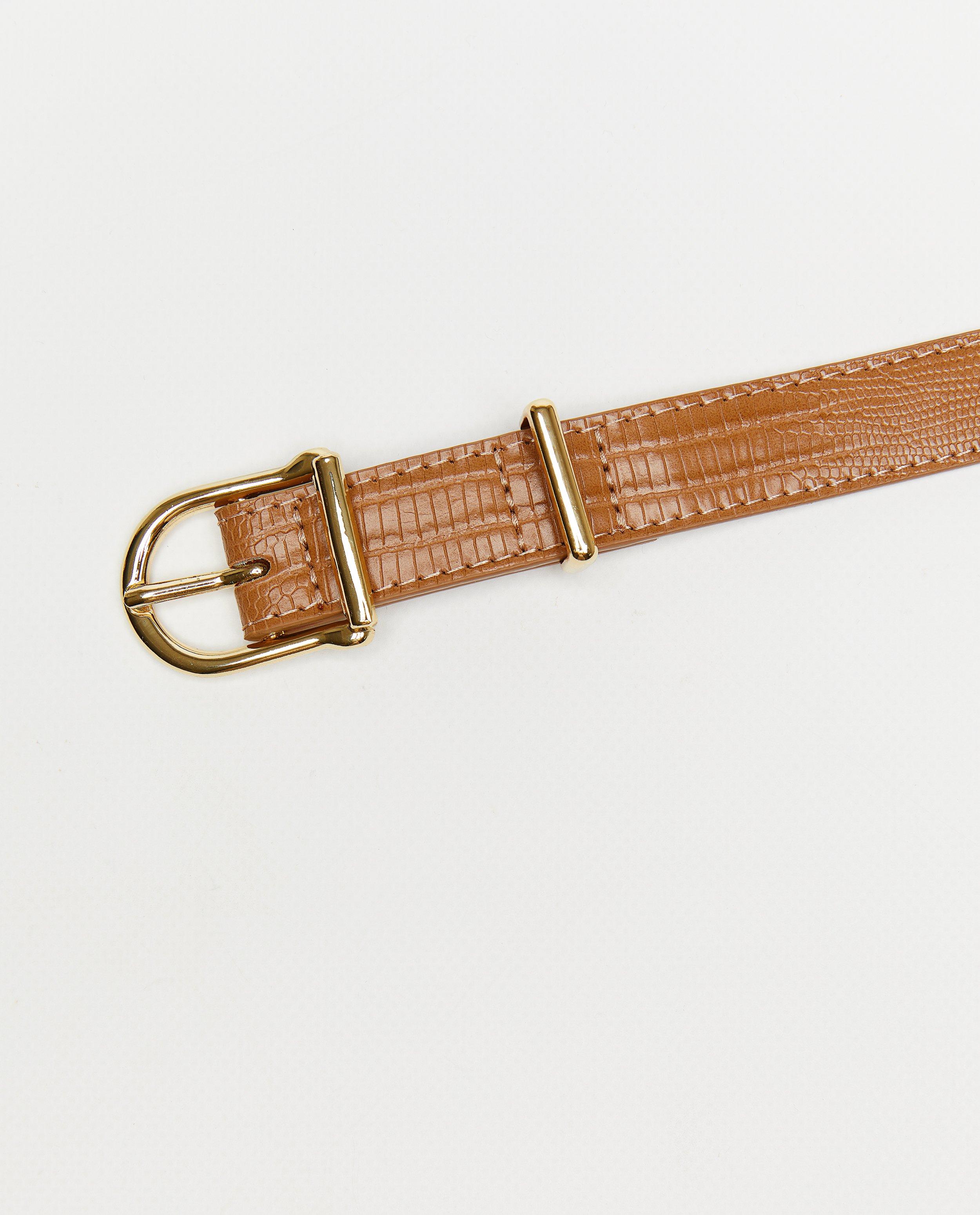 Riemen - Bruine riem met patroon