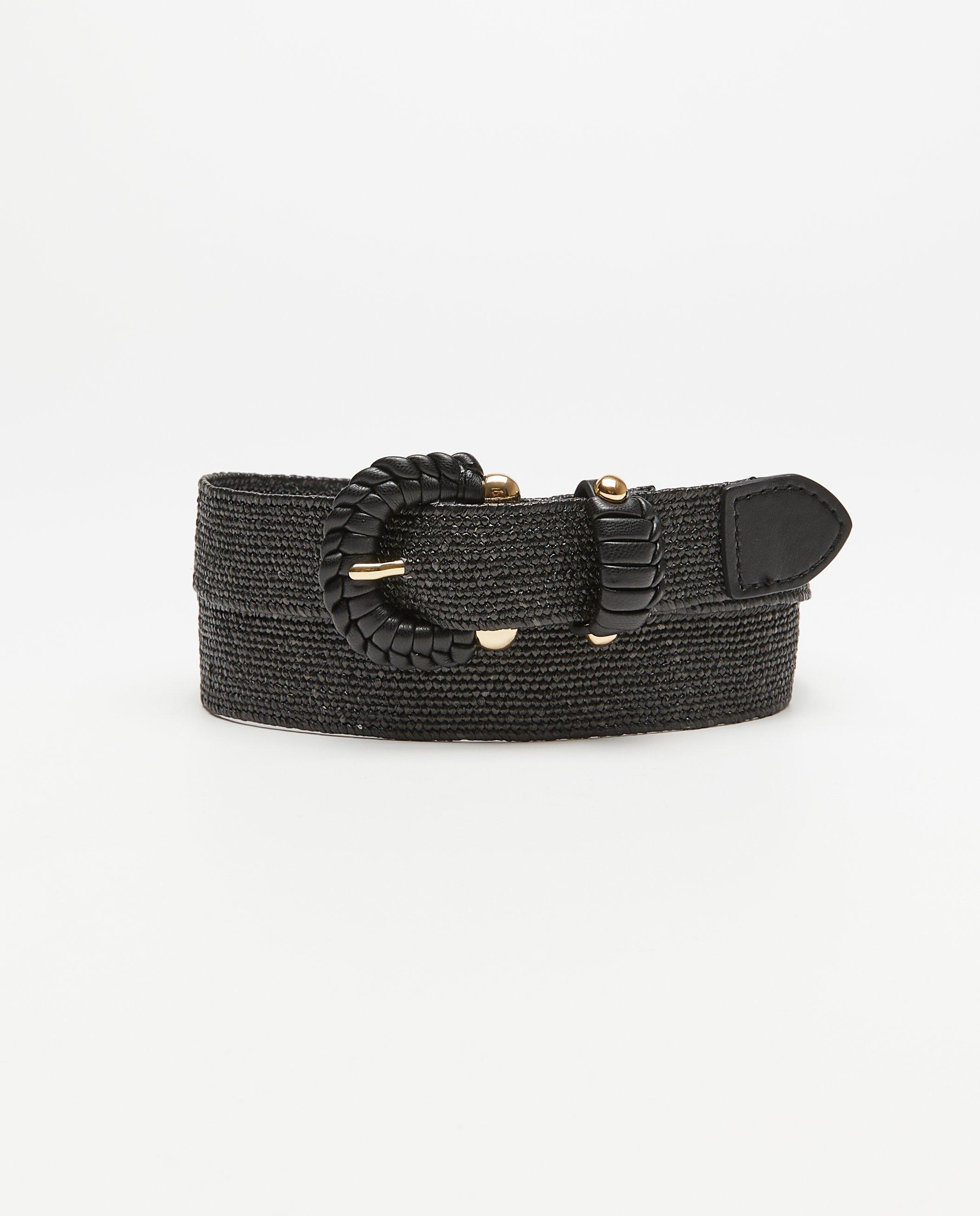 Zwarte riem met structuur - null - Sora