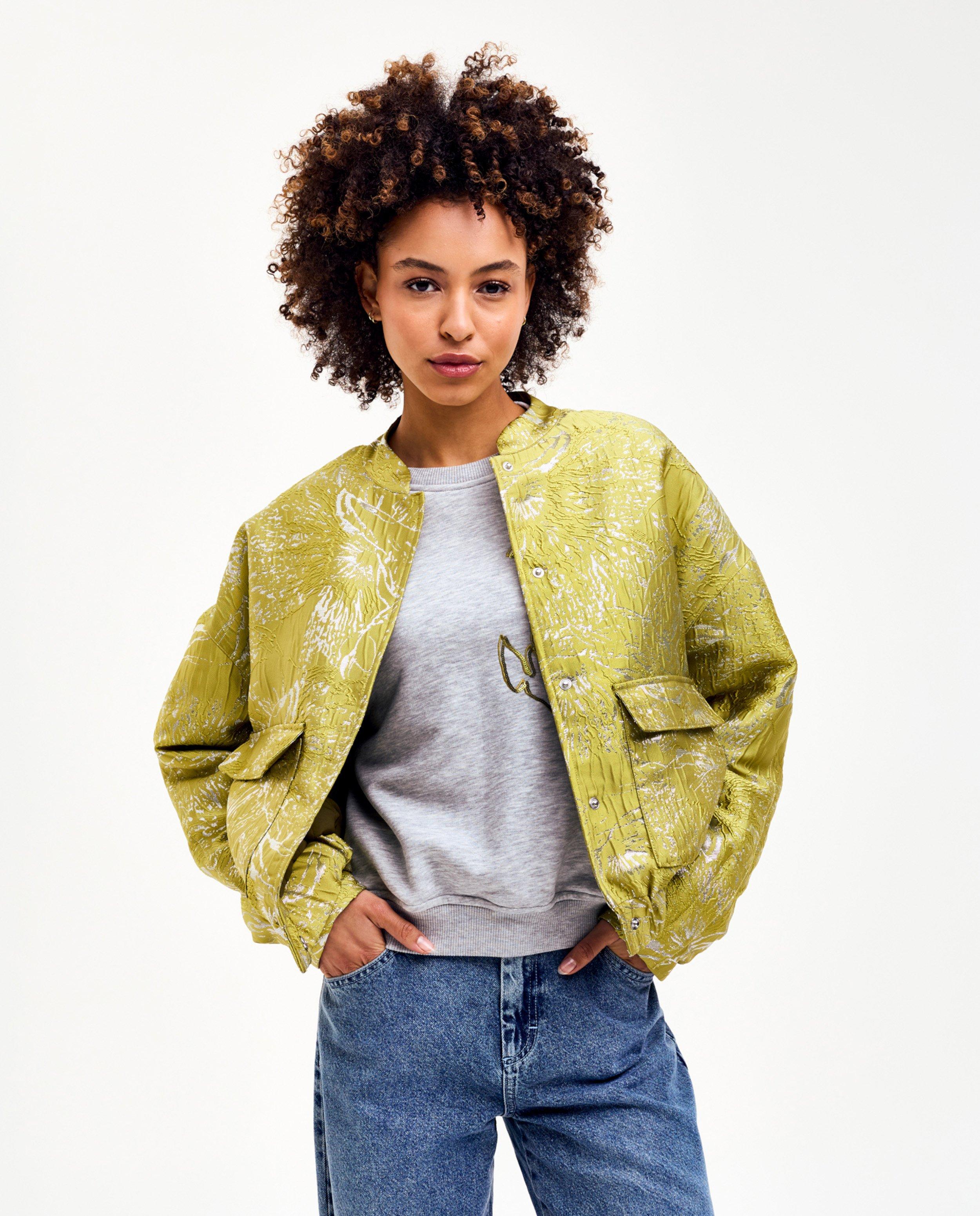 Bomber met bloemenpatroon