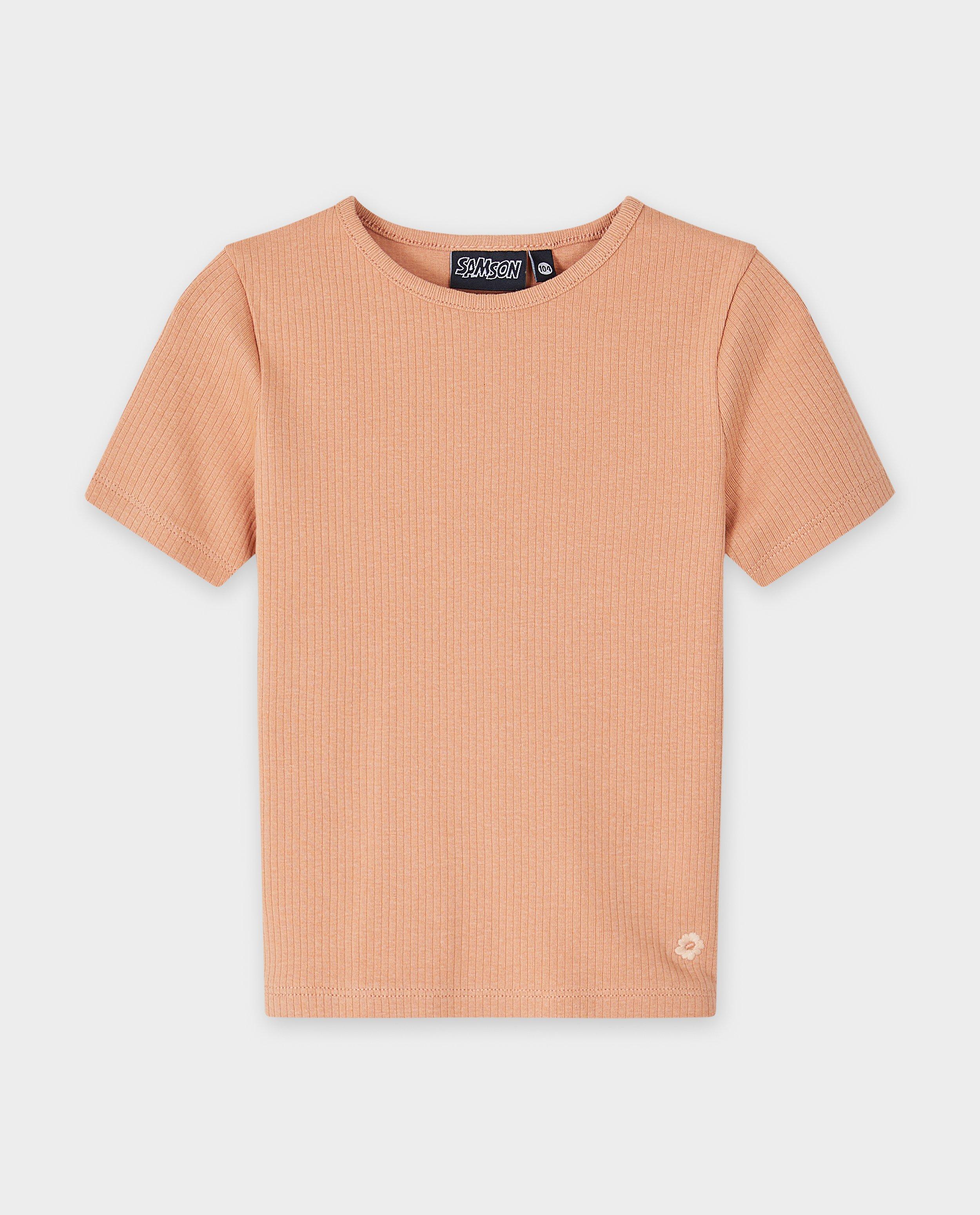 T-shirts - T-shirt met ribpatroon