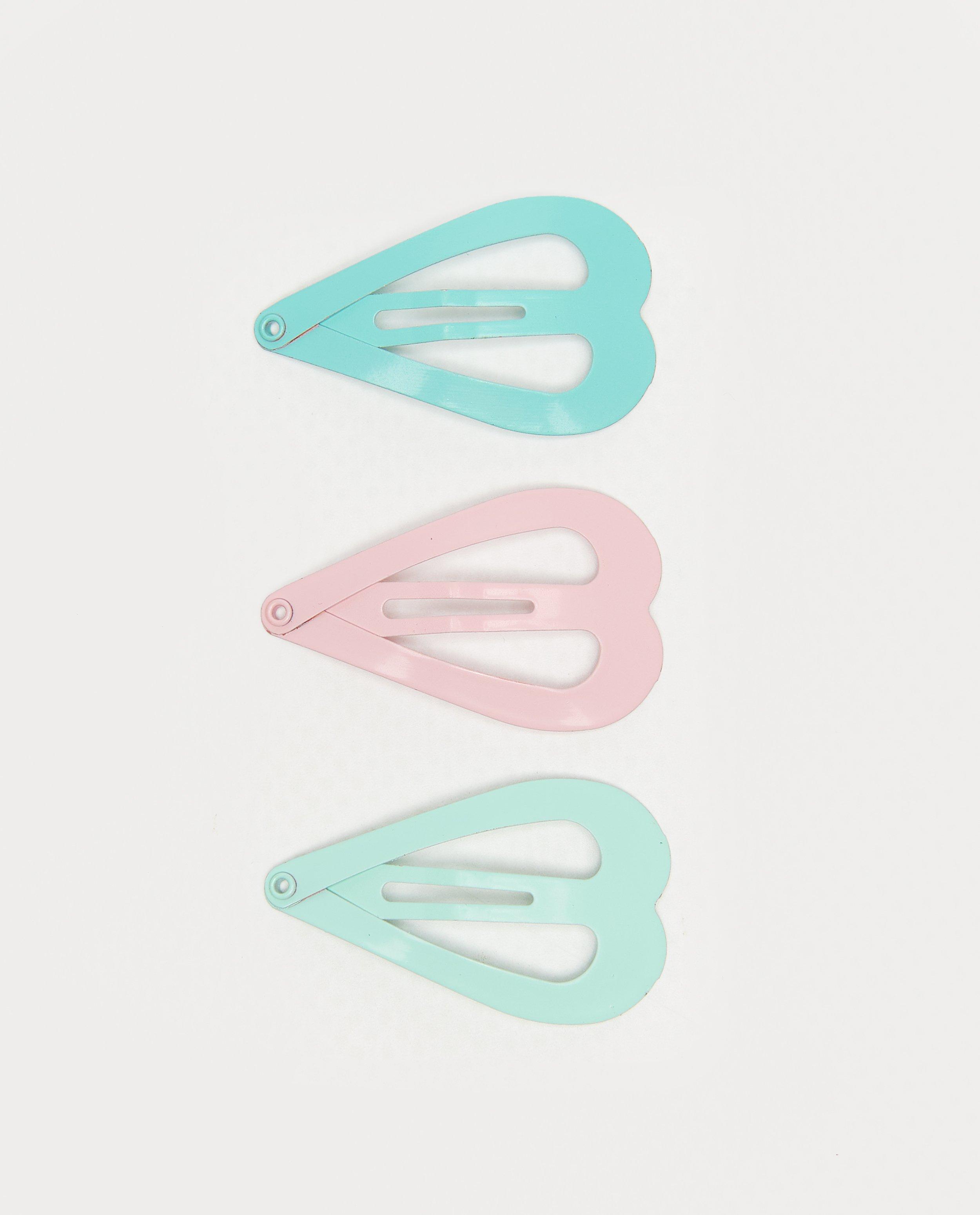Juwelen - Set van 3 hartvormige haarclips