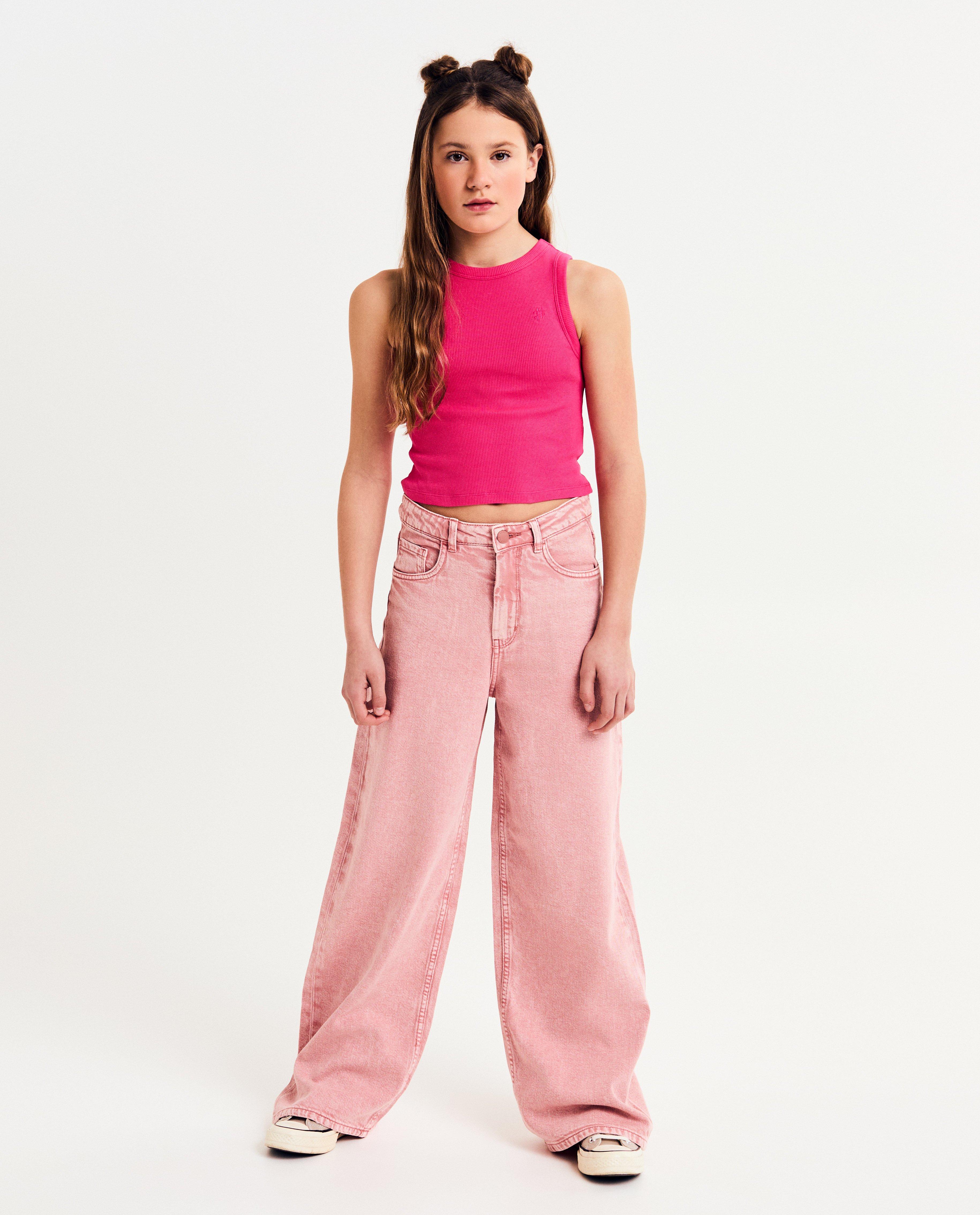 Roze broek, wide fit, 116-164 - null - Like Me
