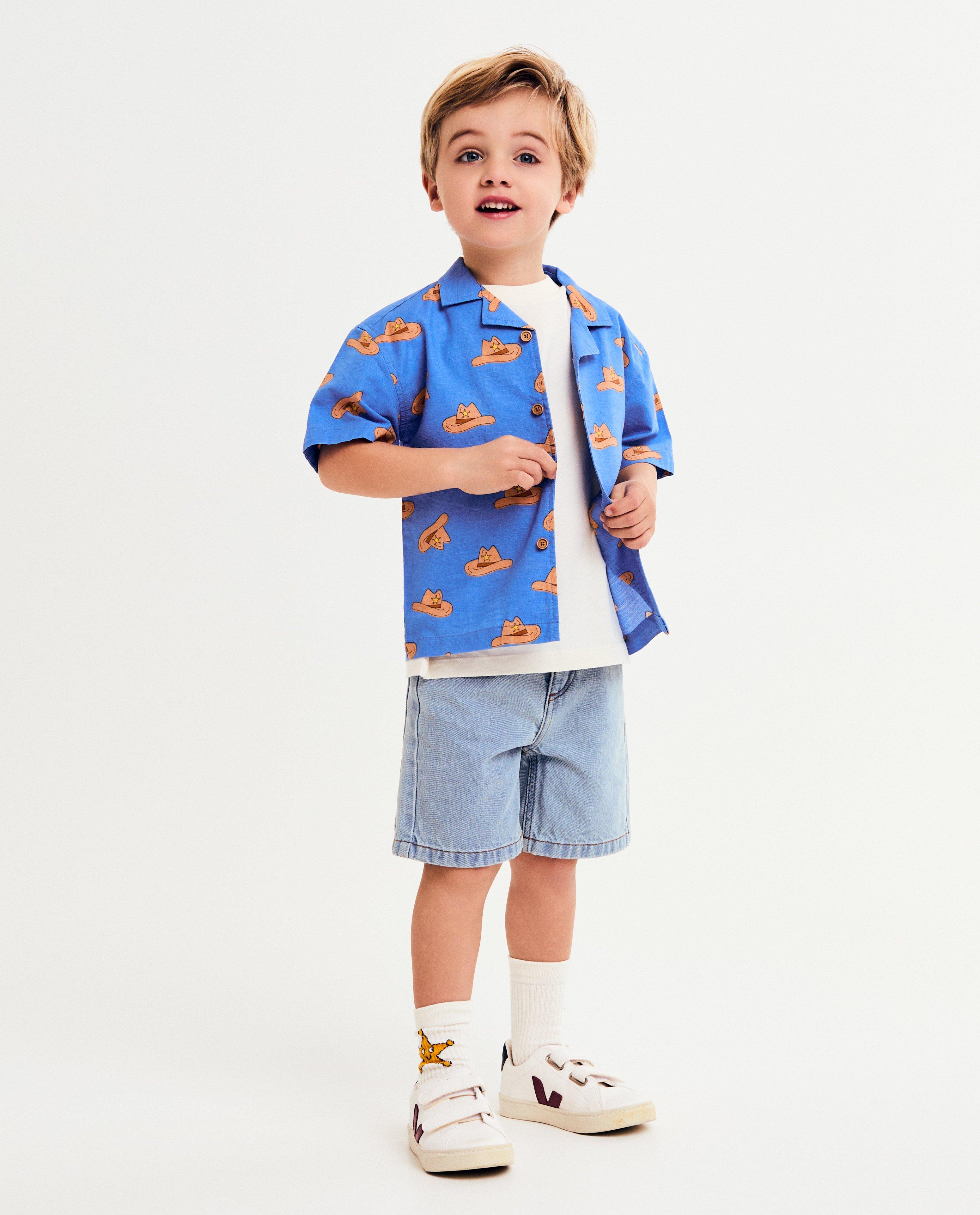 Hemden - Hemd met print cowboyhoeden, unisex, 92-128