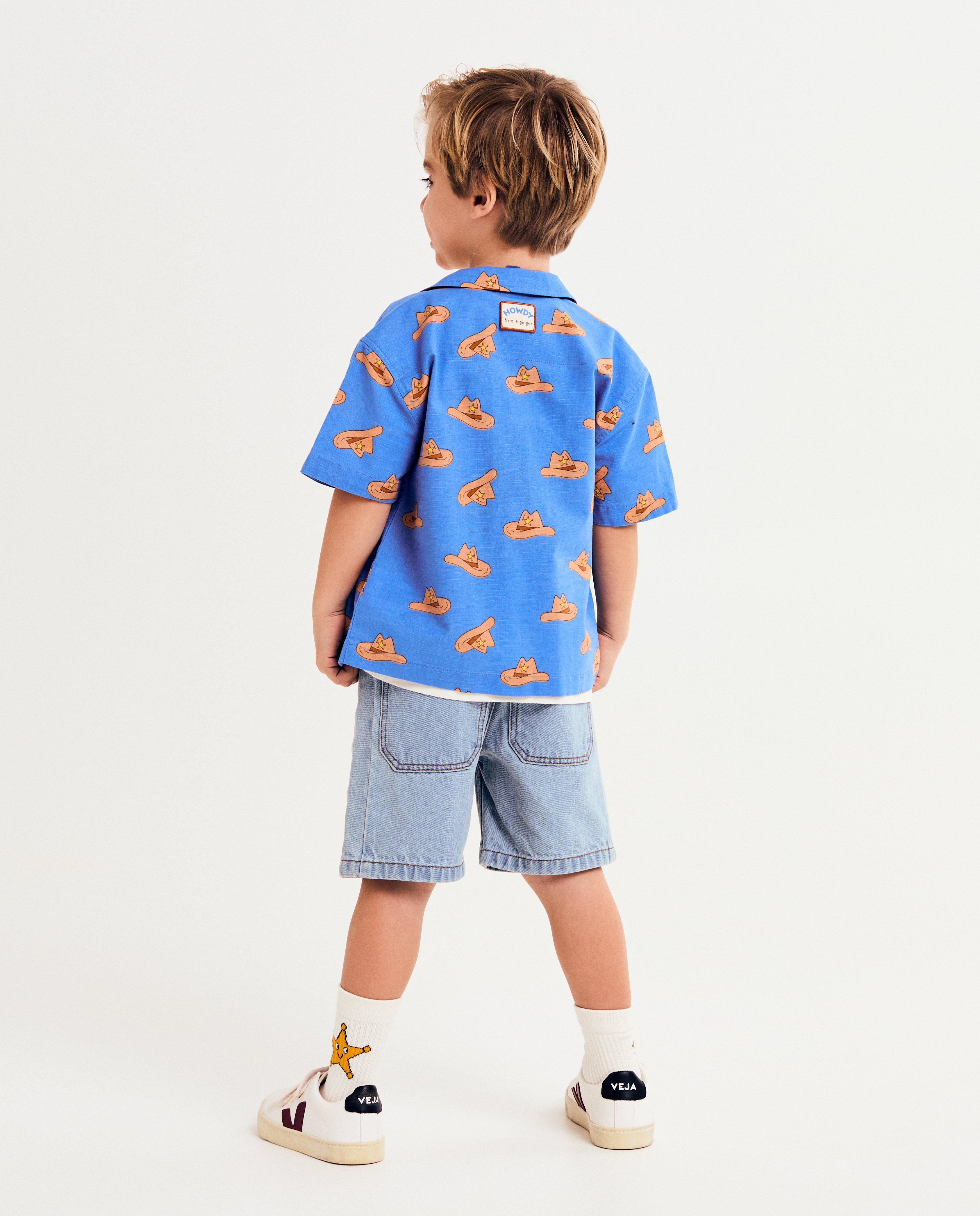 Hemden - Hemd met print cowboyhoeden, unisex, 92-128