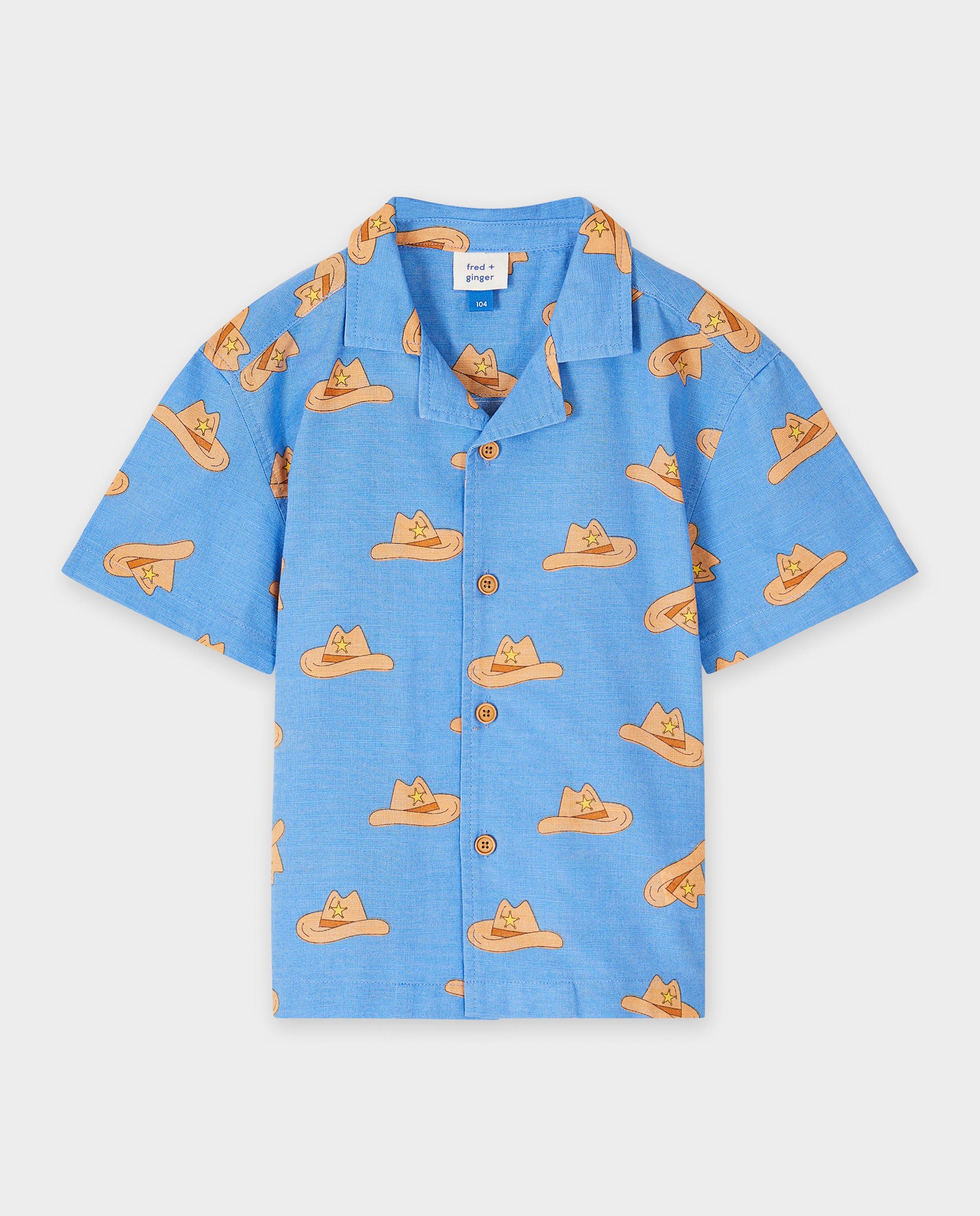 Hemden - Hemd met print cowboyhoeden, unisex, 92-128