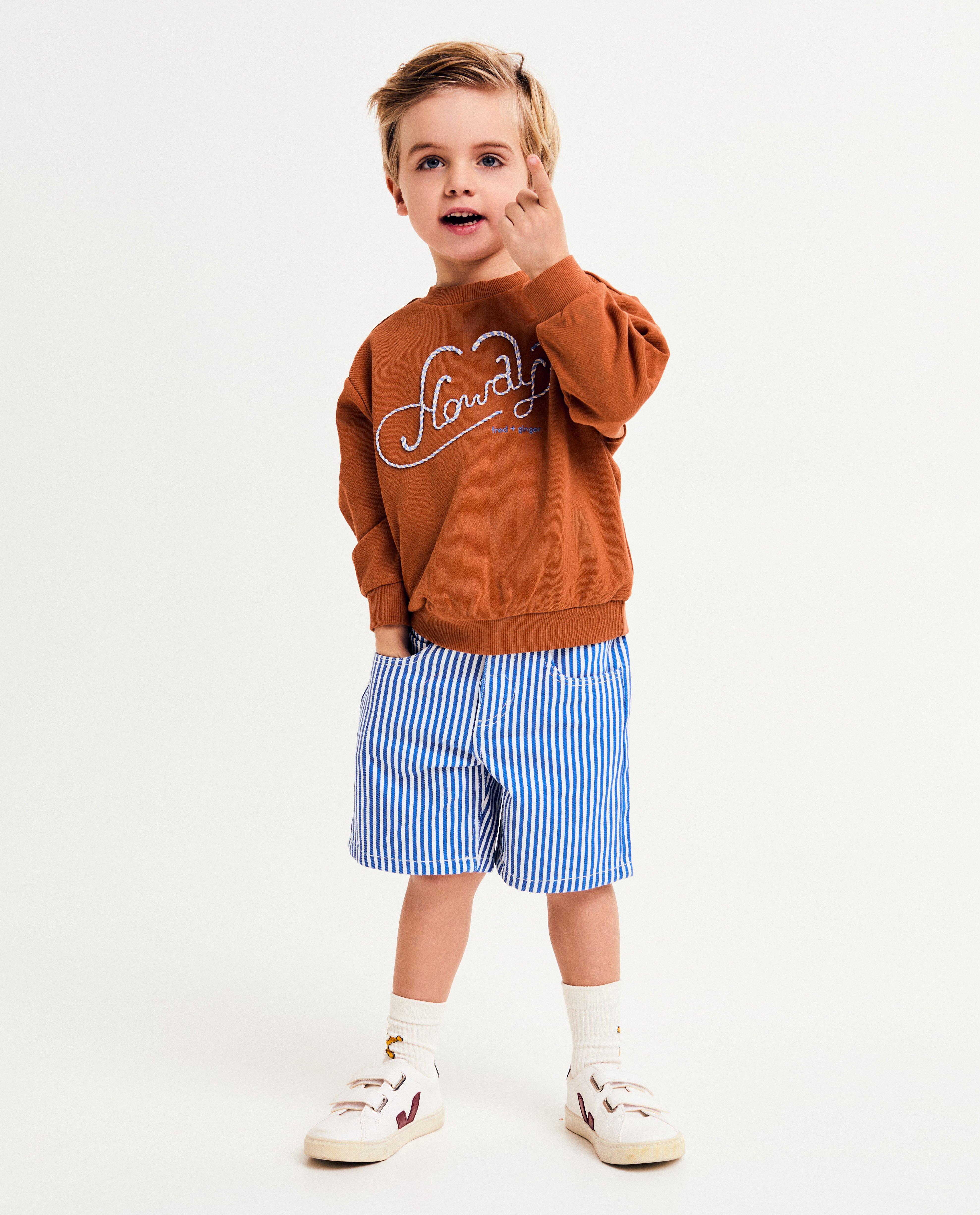 Sweaters - Sweater met geborduurd opschrift, unisex, 92-128
