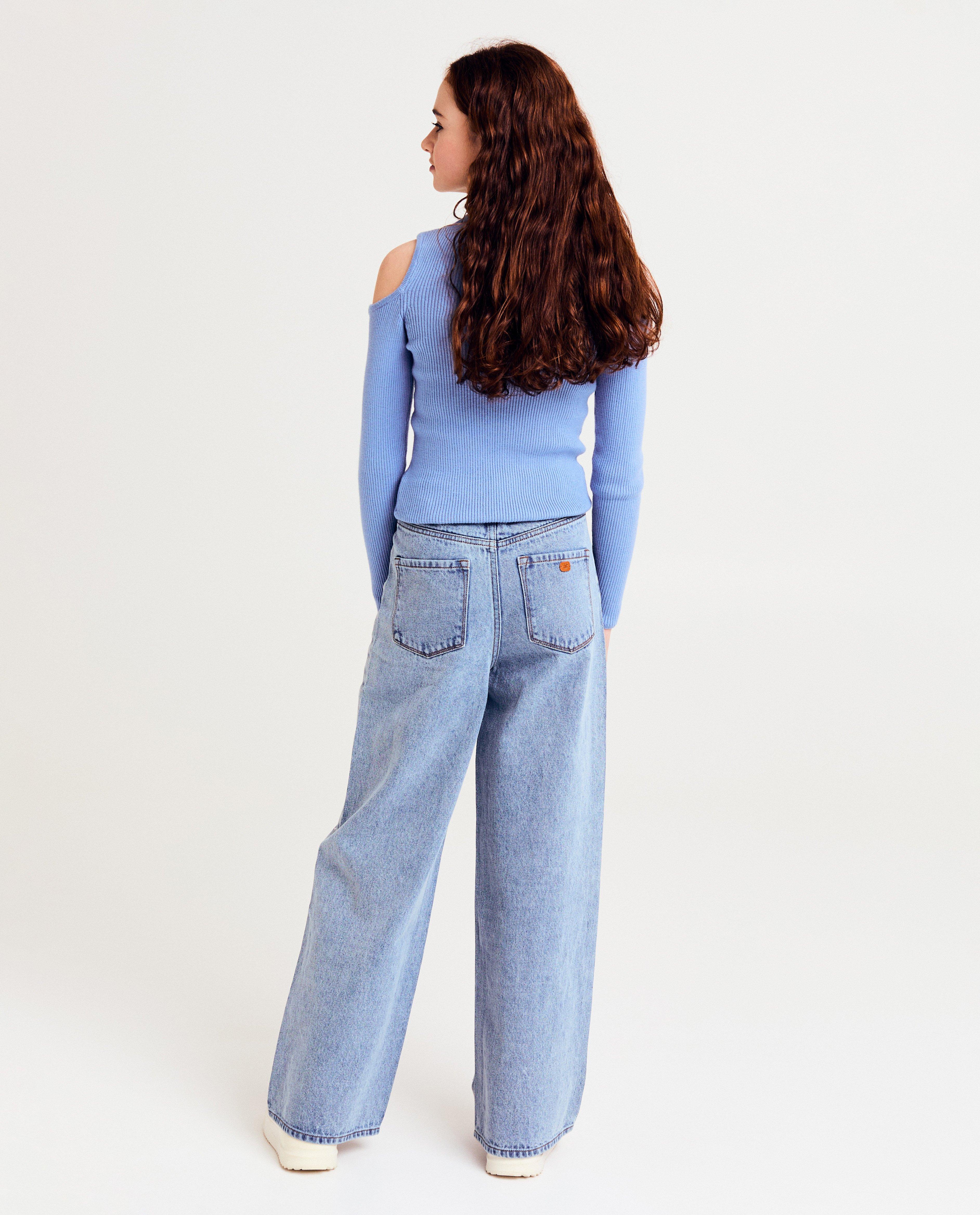 Jeans - Jeans met strass-steentjes, wide fit, 116-164