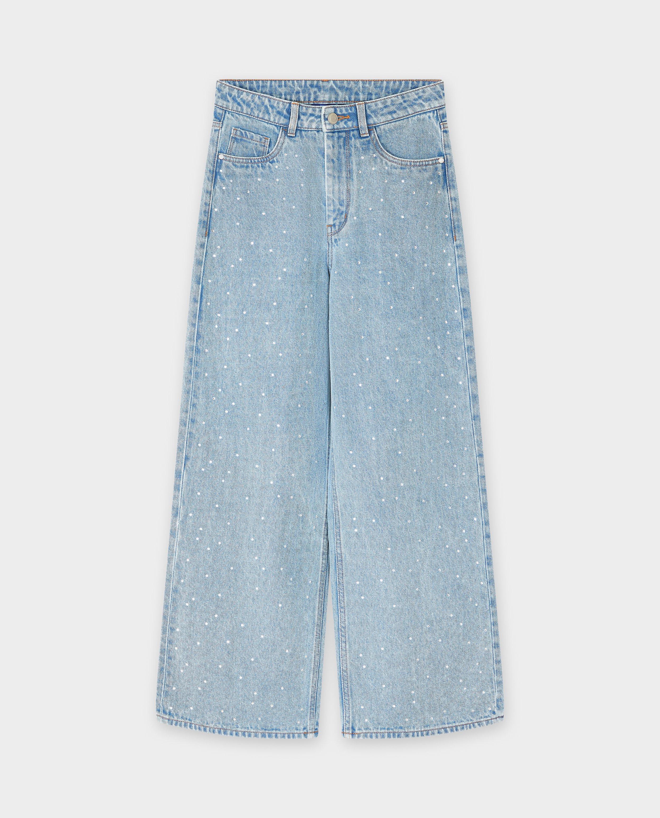 Jeans - Jeans met strass-steentjes, wide fit, 116-164