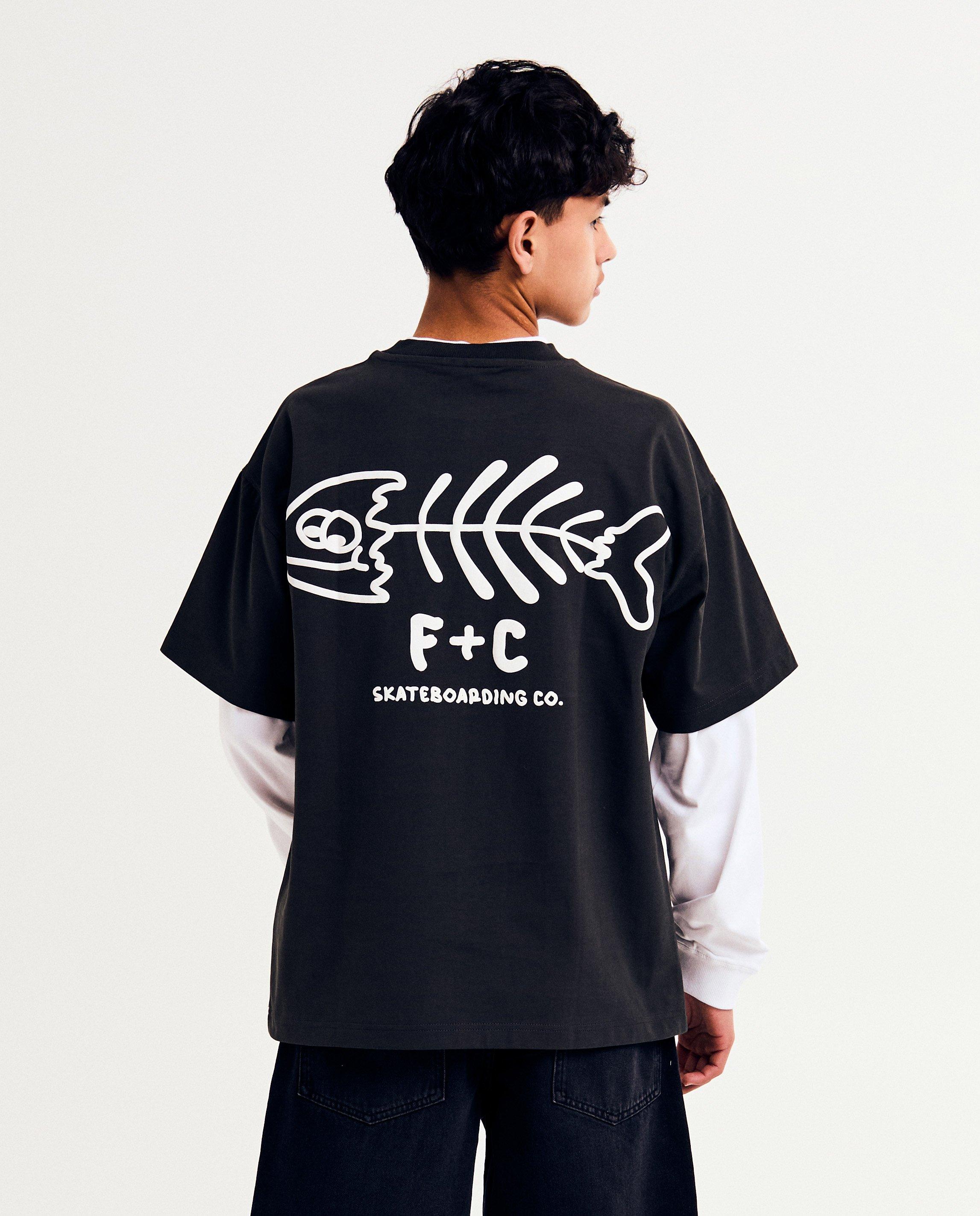 T-shirt met backprint, XXXS-L - null - Fish & Chips