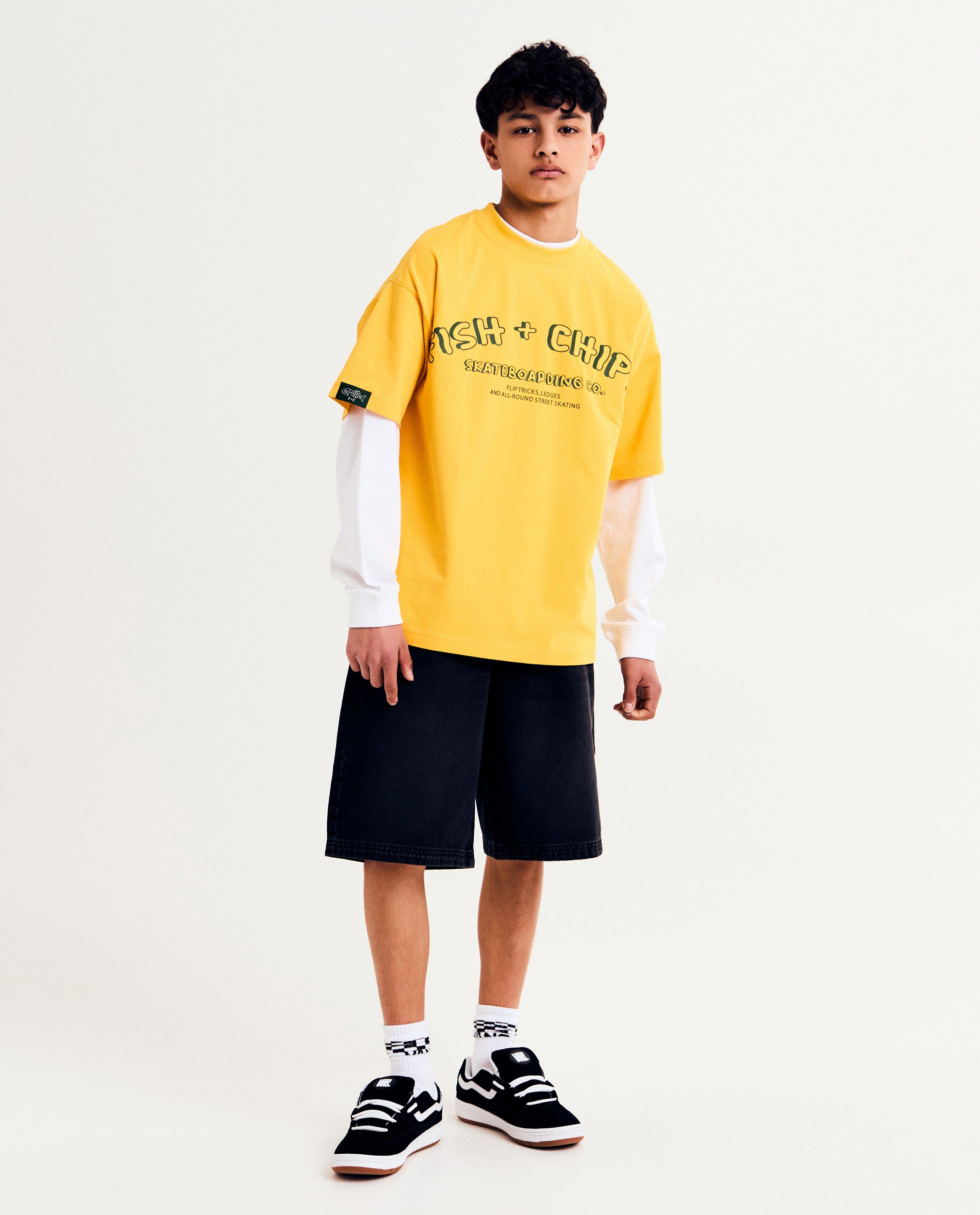 T-shirts - T-shirt met opschrift, loose fit, XXXS-L