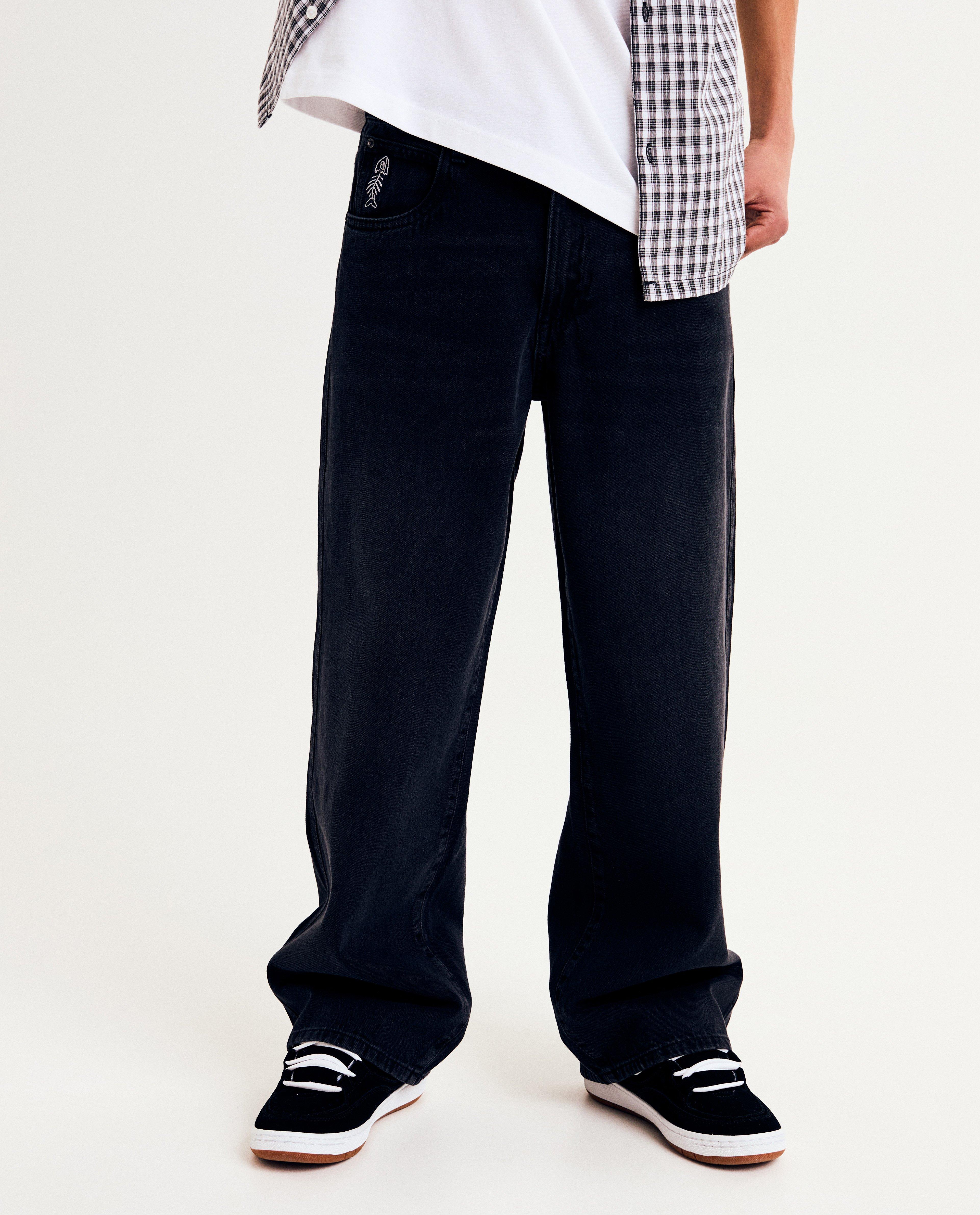 Jeans - Jeans met geborduurde vis, skater fit, XXXS-L